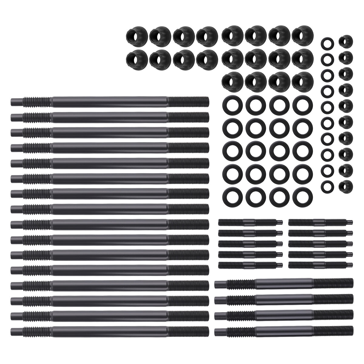 12-Point Cylinder Gasket Head Stud Kit Bolts Nut compatible For Chevy Camaro Silverado