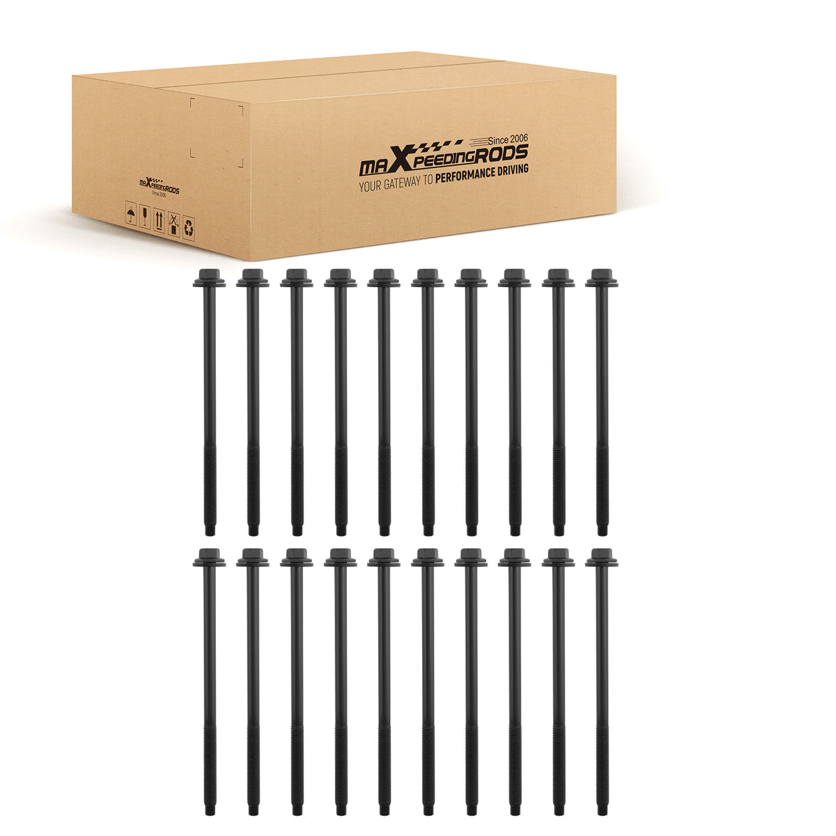 Cylinder Head Stud Bolt Kit compatible For Ford F150 compatible For Mustang Expedition 4.6L 5.4L 1996-2010