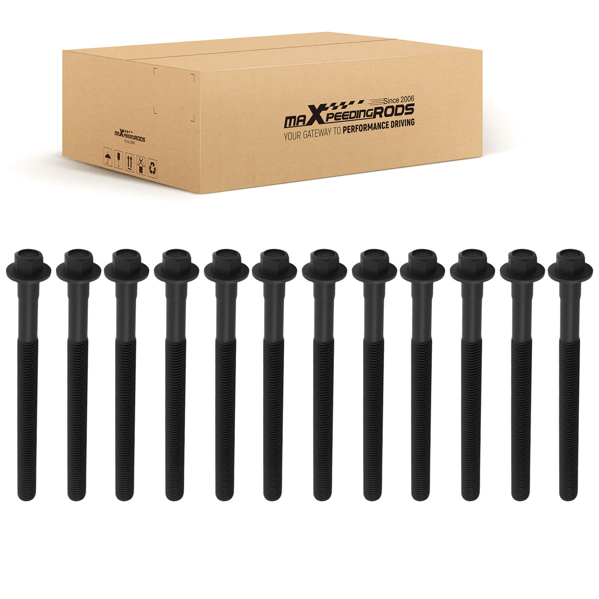 12pcs Cylinder Head Bolts compatible For Volvo 850/S70/V70 2.4L 2.5L 1993-2000 6842347