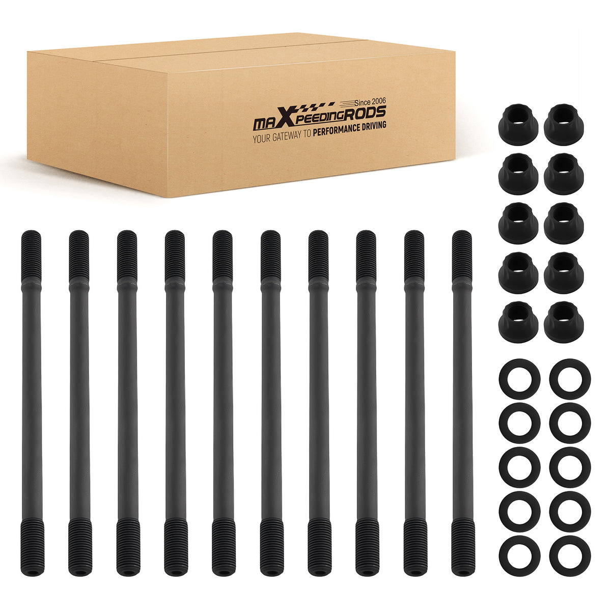 Head Studs 208-4304 Head Stud Kit compatible For Honda Prelude H22A1 H22A4 2.2L 1993-2001