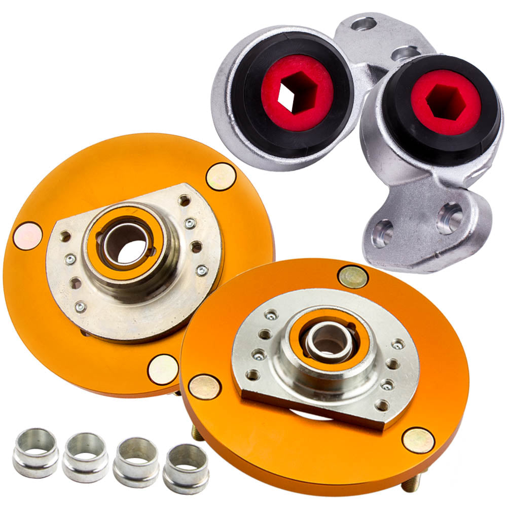 Compatible For BMW E46 Camber Plate Top Upper Mount and Aluminum Control Arm Bushings