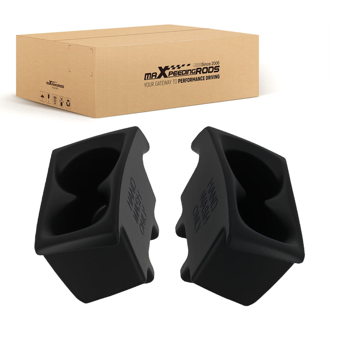 2Pcs Black Cup Holder Door Panel compatible for Ram 1500 2019-2024 5YK46TX7AC 5YK47TX7AC