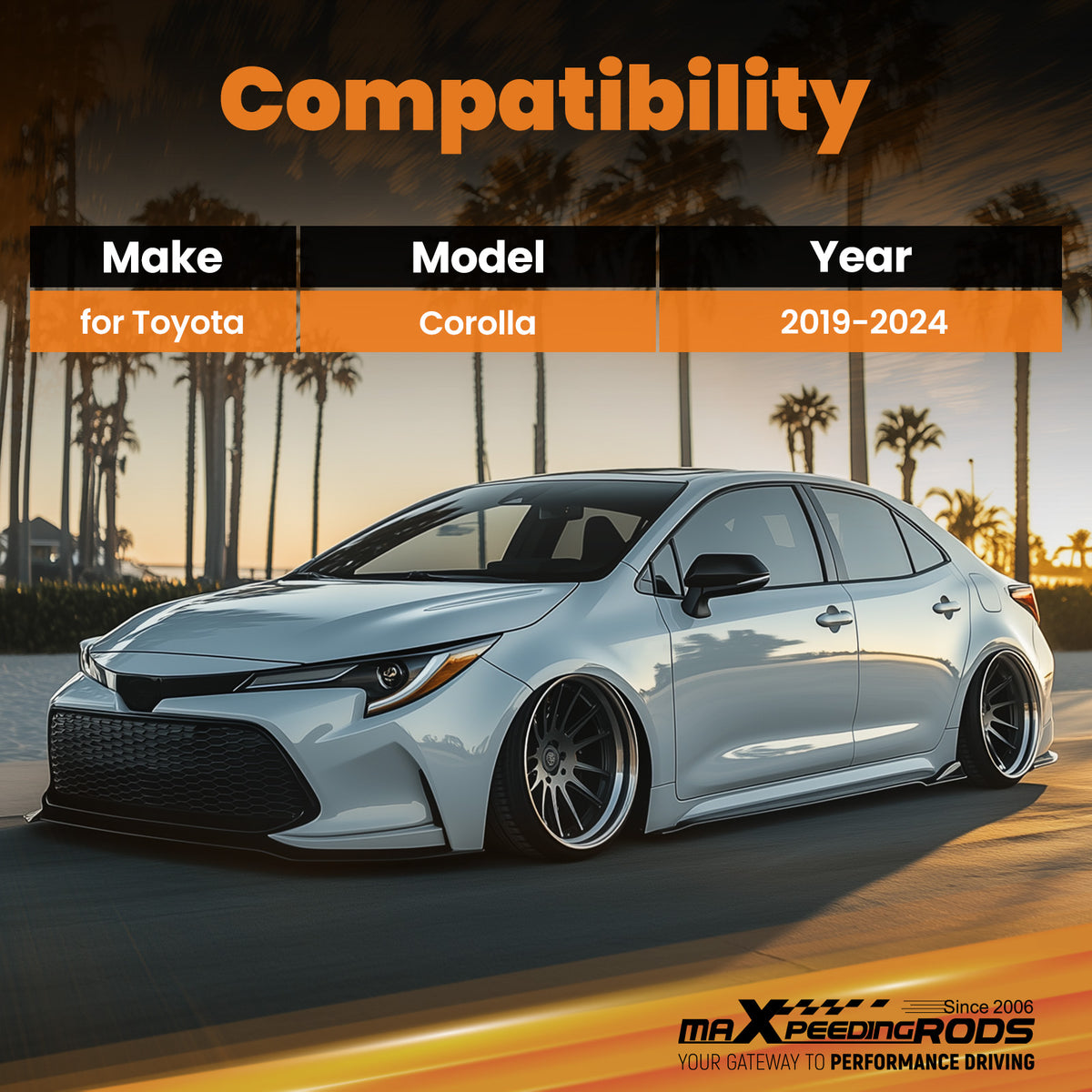 Front Upper Strut Bar Tower Brace compatible For Toyota Corolla Cross Frontlander 2019-2024