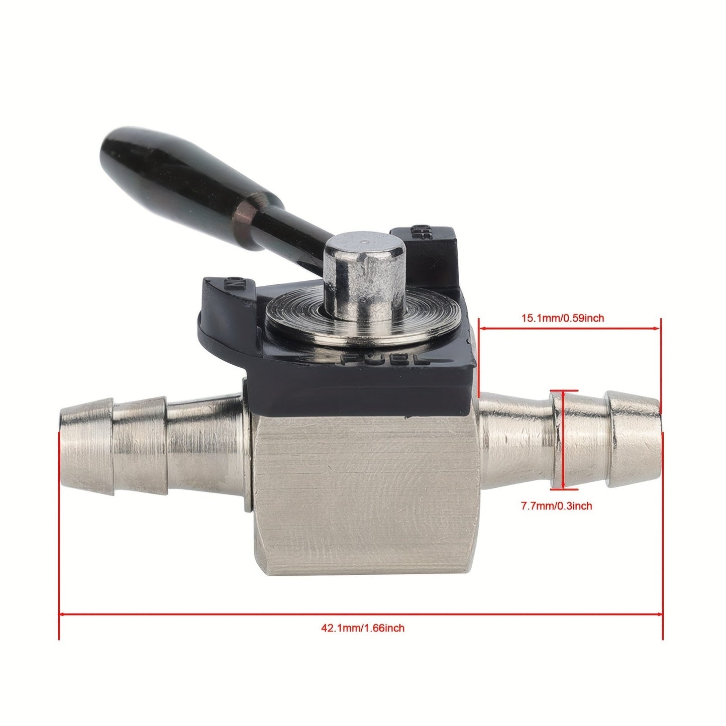 1/4 Heavy Duty Inline Fuel Shut Off Valve - 180 Degree Oregon 07-403 Compatible, Gasoline-Powered, Durable Cut Petcock for Diesel Petrol Engines -
