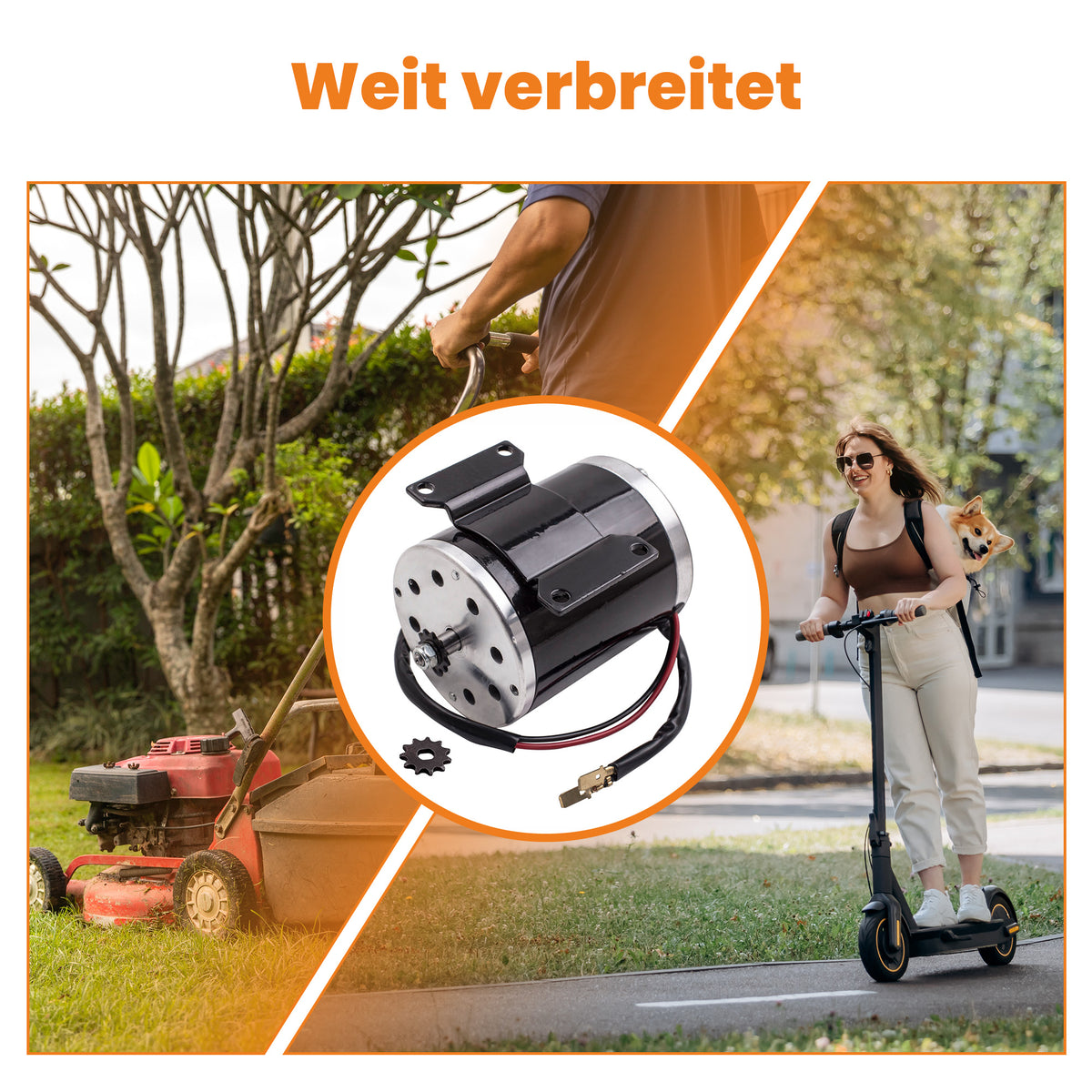 500W 24V DC 26.7A Electric Motor MY1020 w/ bracket For E-Scooter Electric Bike