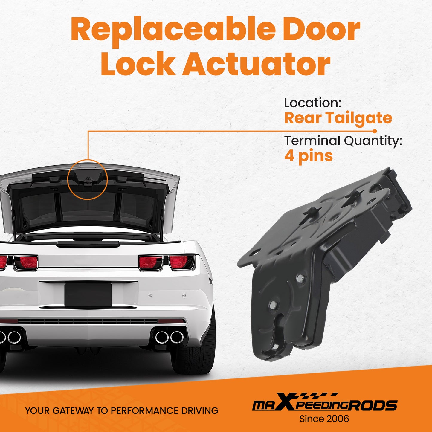 Door Lock Actuator compatible for Buick Cascada 13501988 2016-2019 Front Door Lock New