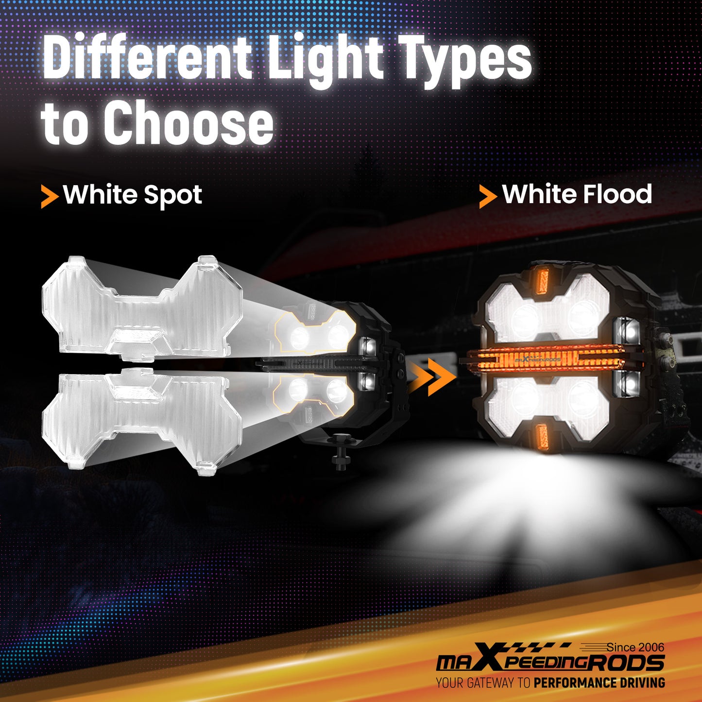 Light Cover for 3.5 Square LED Driving Lights Transparent PC