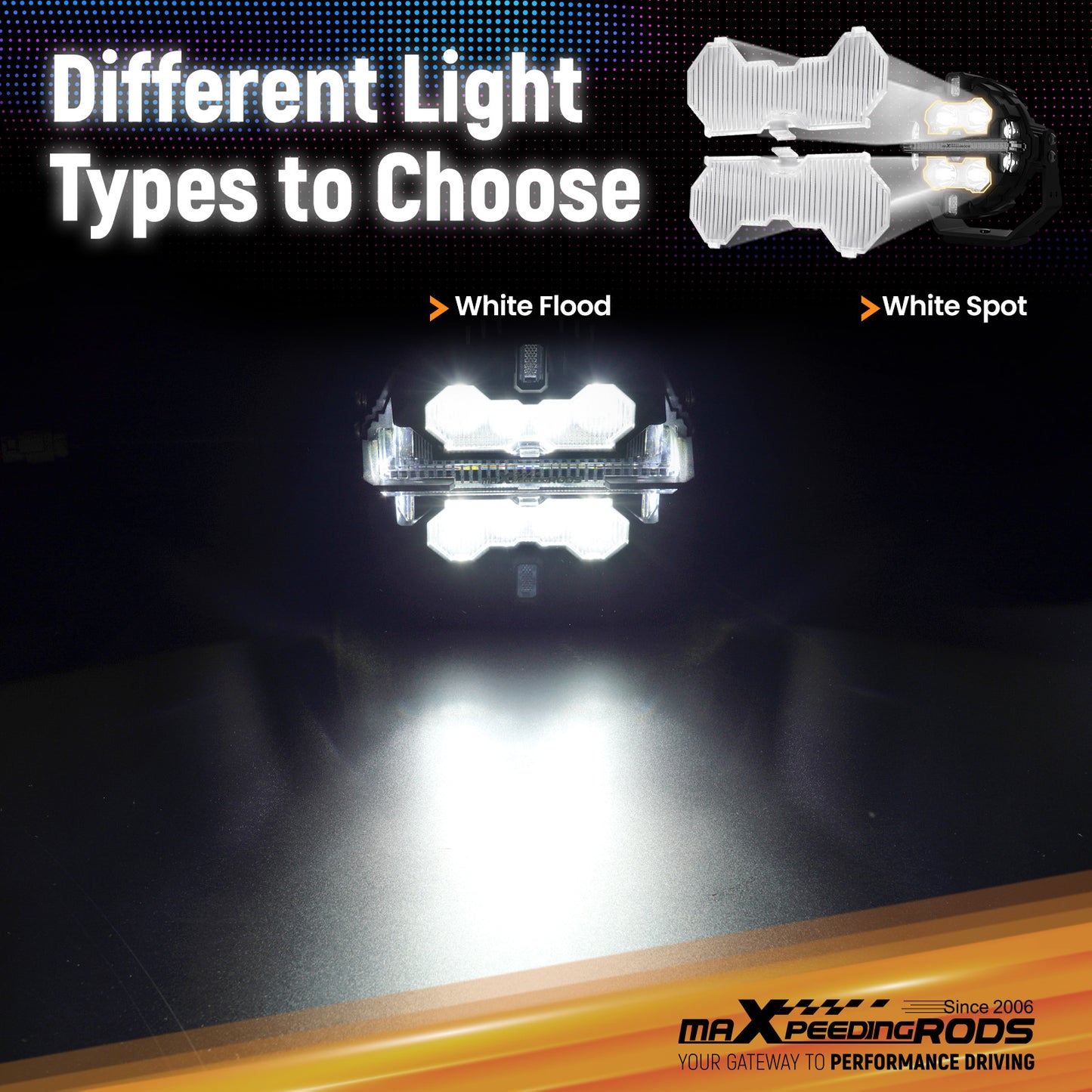 Clear Snap-on Light Cover For 7 LED Driving Lights Crosshair