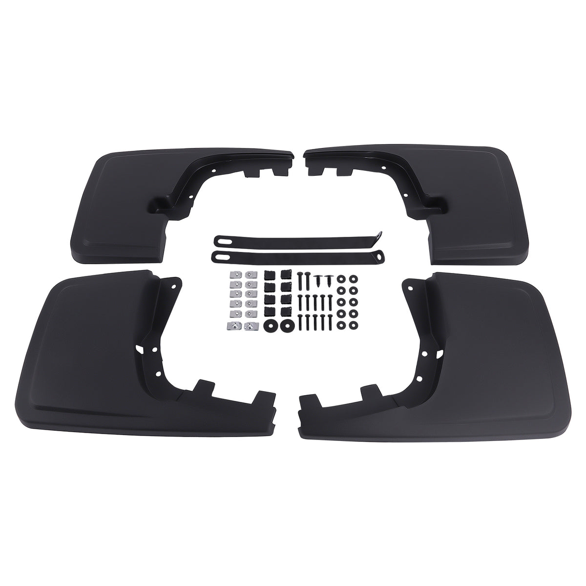 4x Black Splash Guards Mud Flaps W/ Hardware compatible for Ford F-150 F150 F150 2021-2024