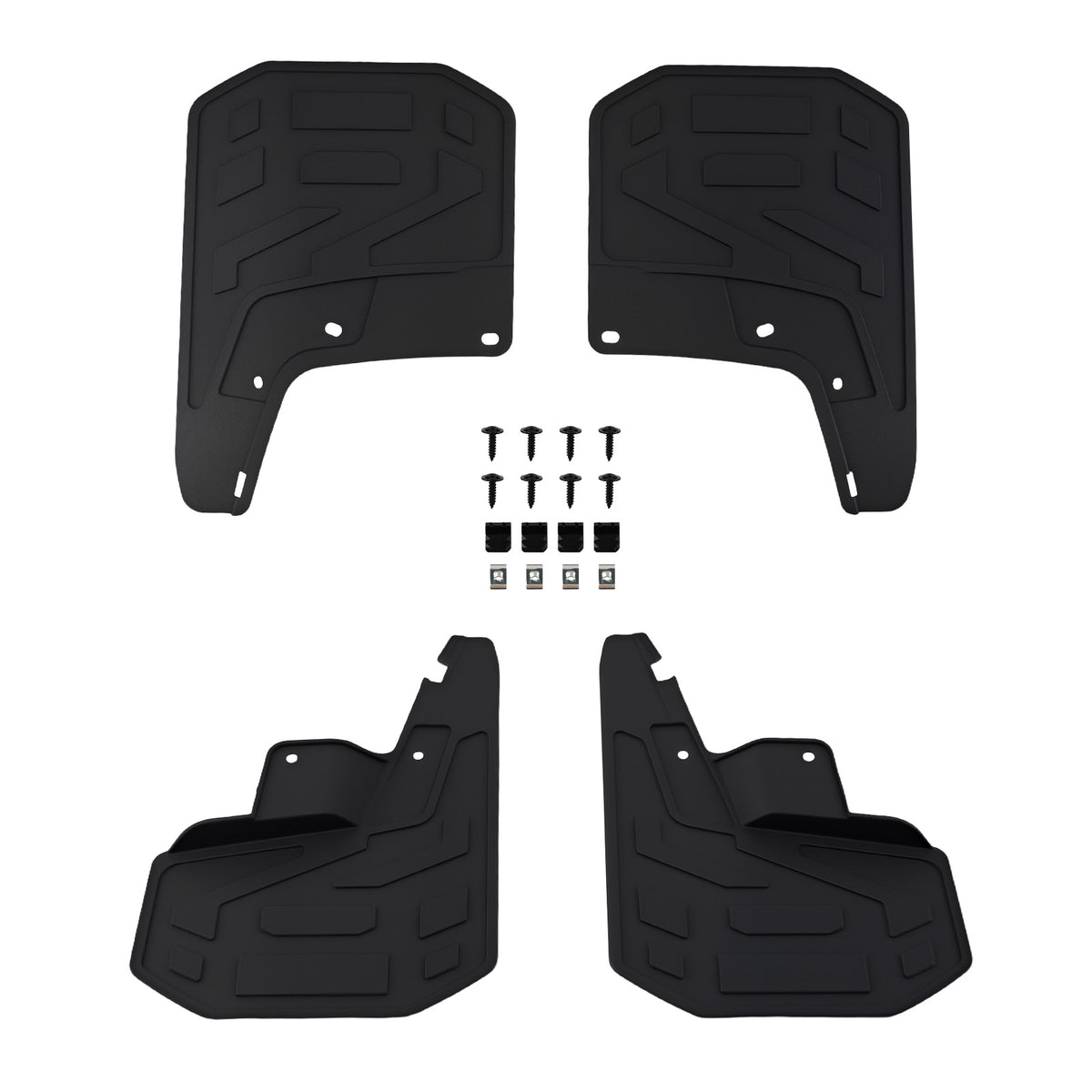 4PC Front Rear Mud Flaps compatible For Chevrolet Colorado 23-2024 Black Plastic