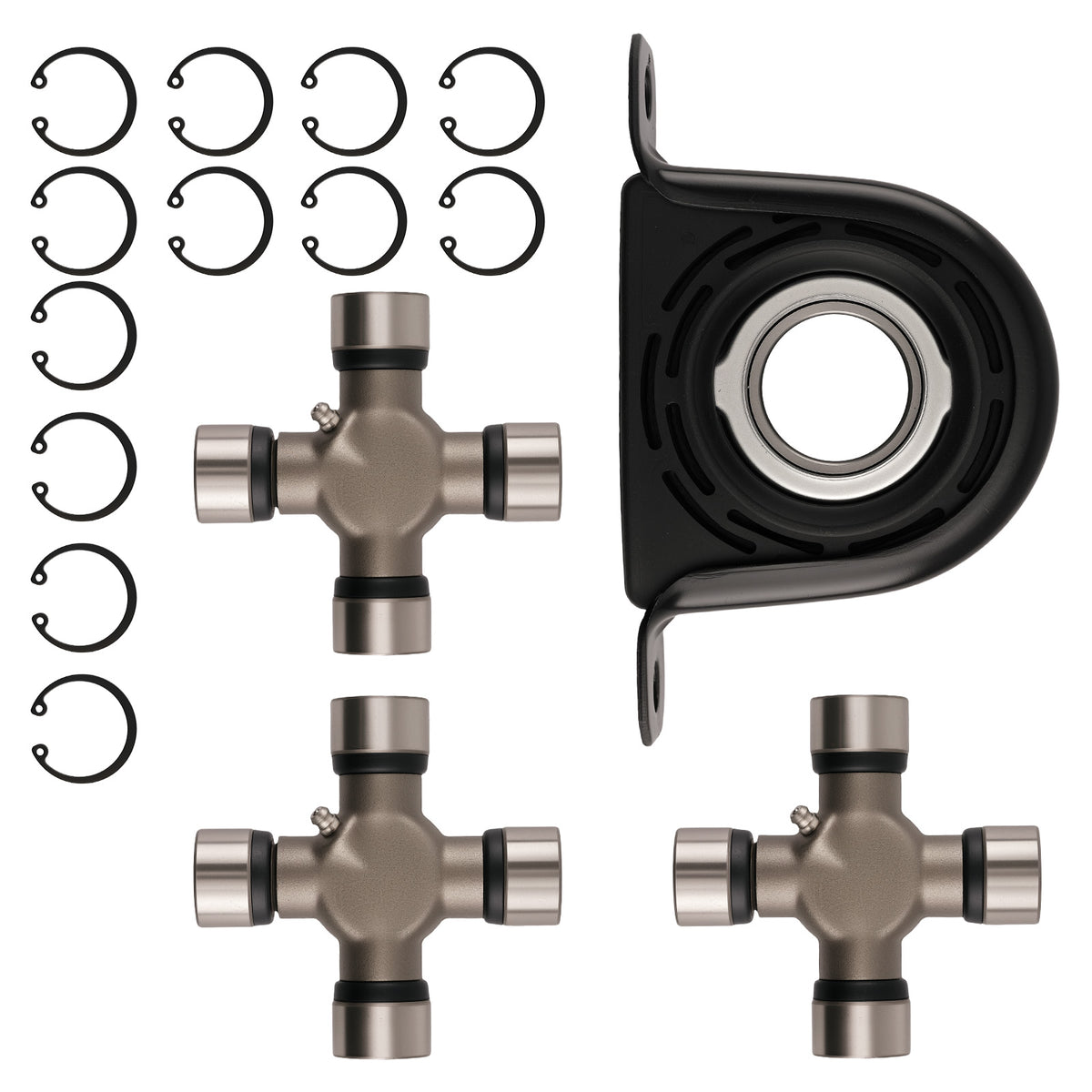 Rear Driveshaft Carrier BearingU Joints compatible For Ford F-250 F-350 Super Duty 99-10