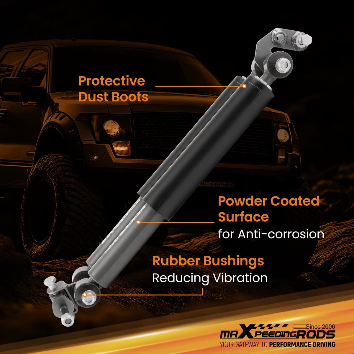 Dual Steering StabilizerFor compatible For Jeep Comanchee MJ 2WD 4WD 1986-1993