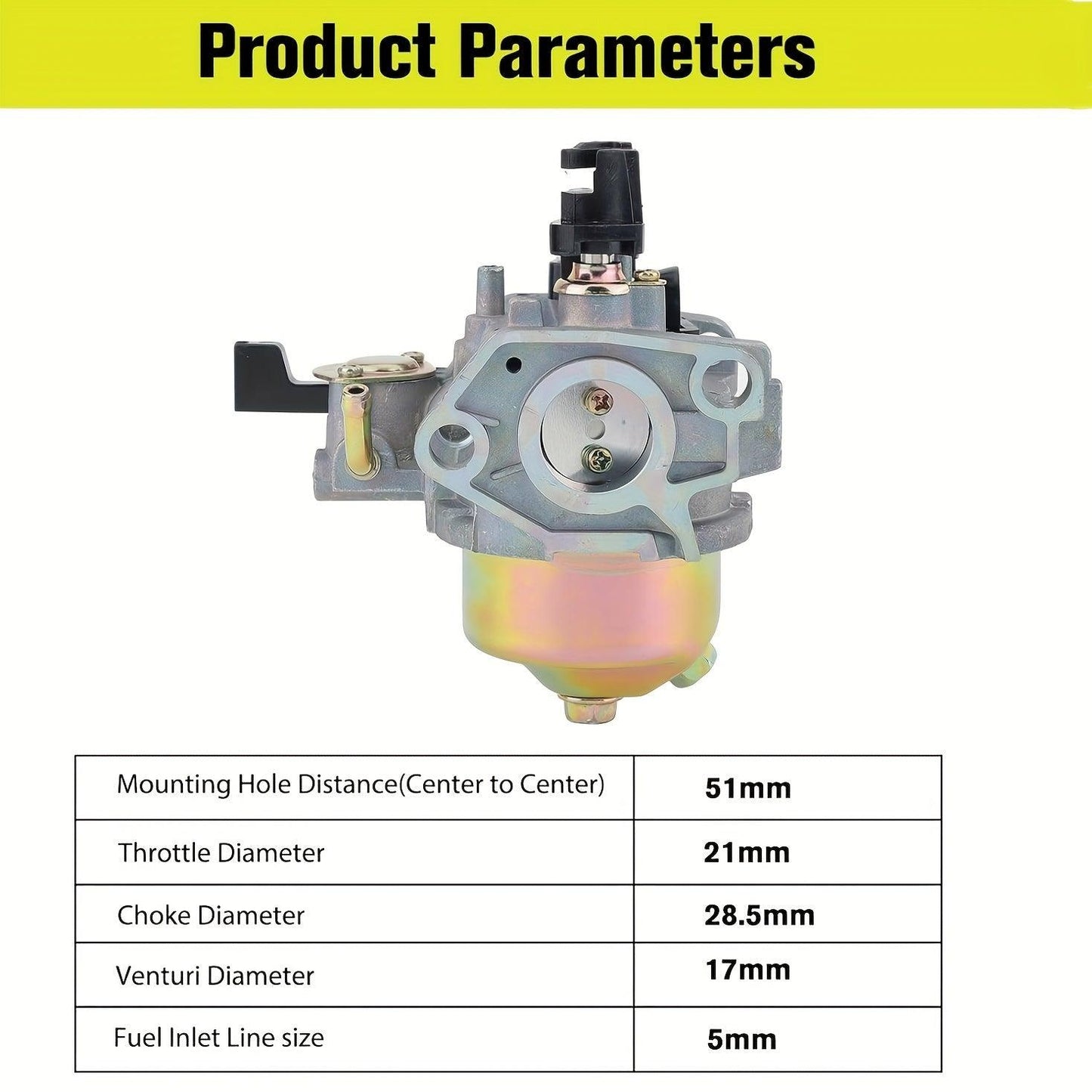 8HP 9HP Gasoline-Powered Carburetor Kit by Hipa - Compatible with Honda GX270 GX240 Engines, Harbor Freight Predator 301CC OHV Engine, High-Performance Replacement for Efficient Fuel Injection and Air Filtration