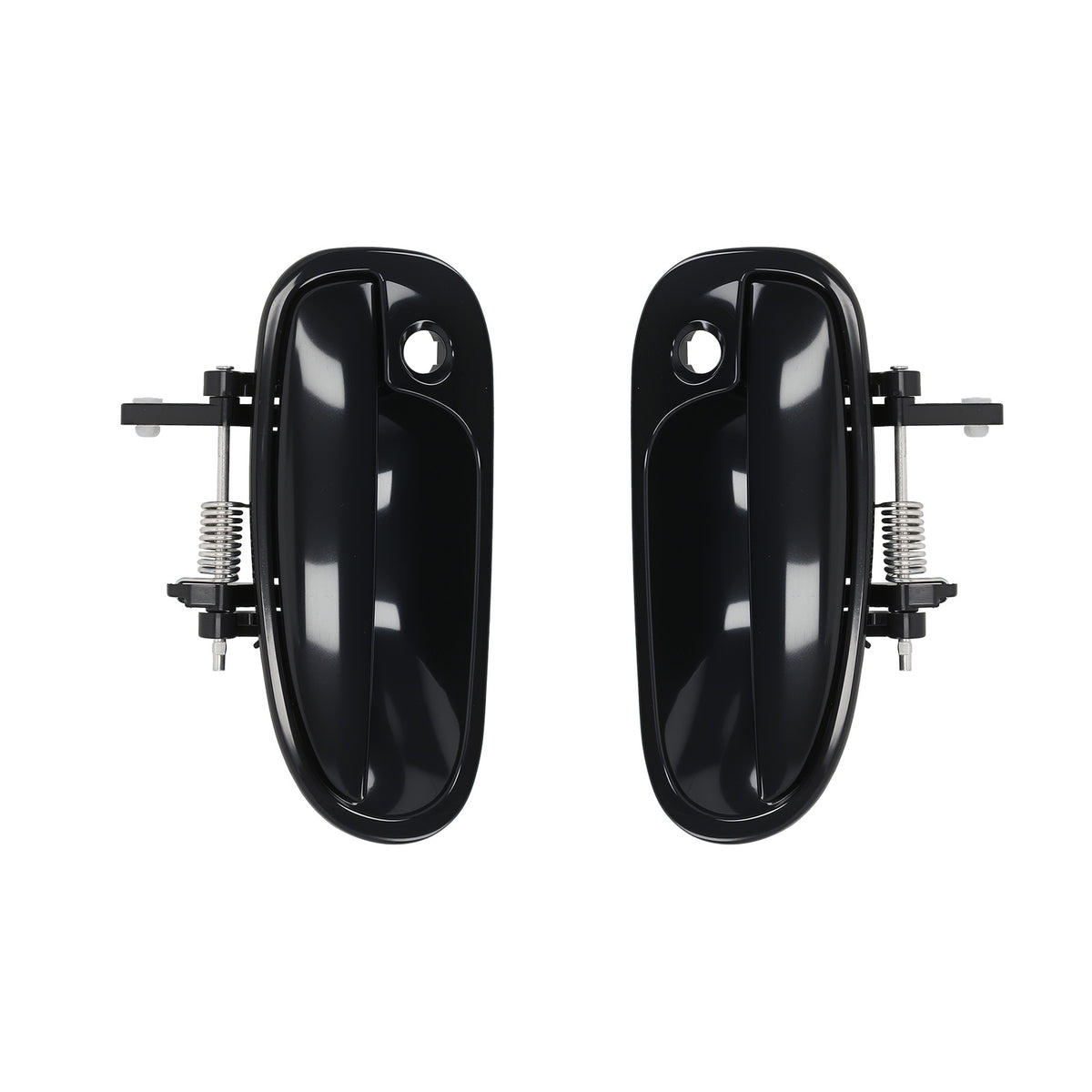 Black Door Handle Front compatible for Honda Civic 1996-2000 Outside Left Right Pair
