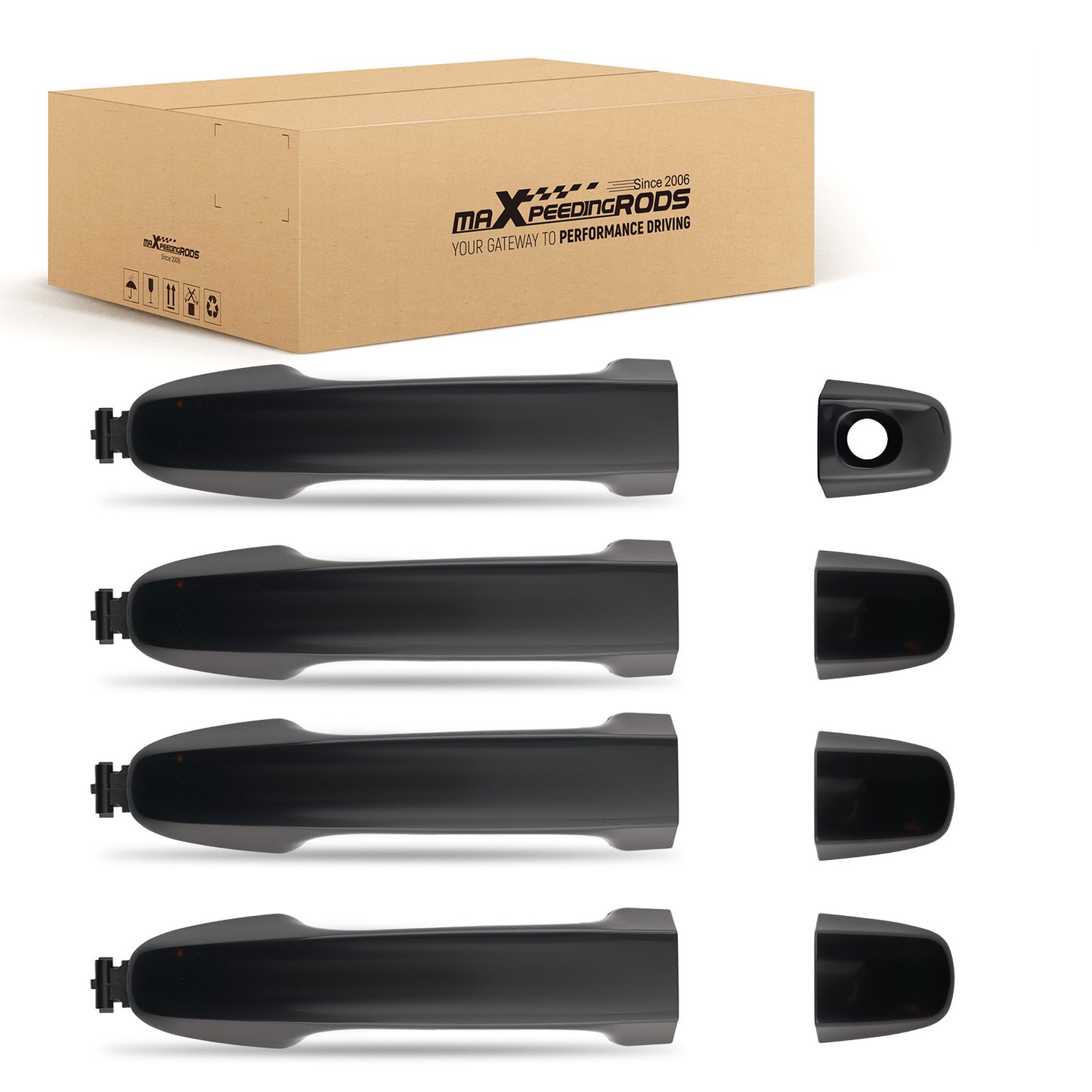 Front Rear Outer Door Handle compatible For Toyota Camry 12-17 69227AE020 Plastic Black