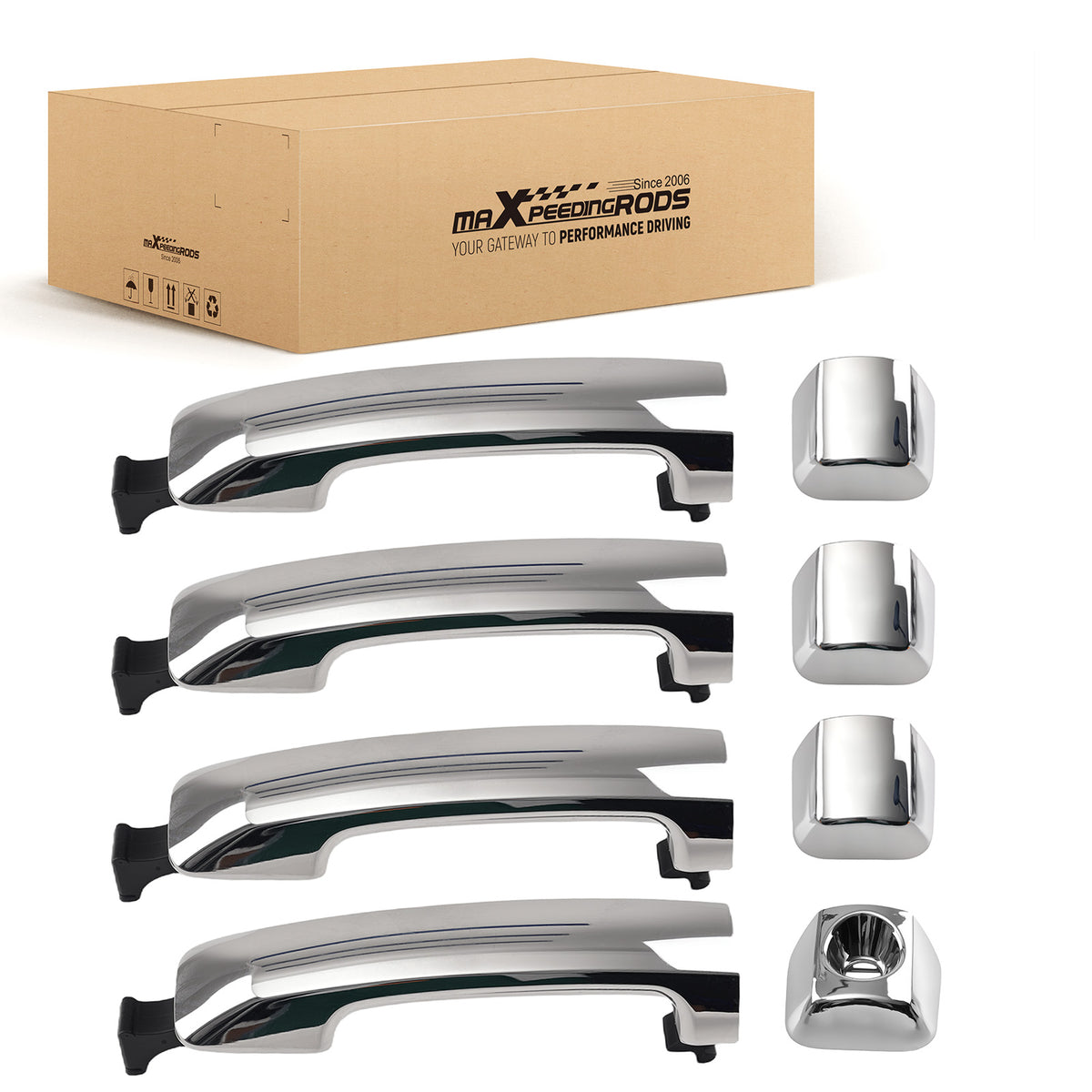 Door Handle 4Pcs compatible For Toyota Sequoia/Tundra 2007-2019 69210-0C020 Silver