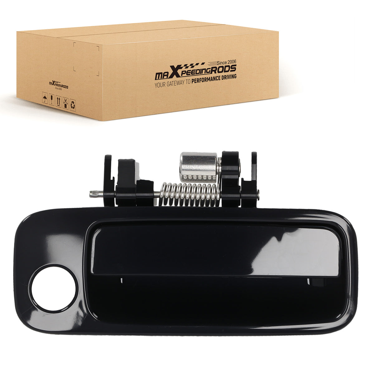 Black Door Handle compatible for Toyota Camry Sedan 1997-2001 Front Right 69210AA010
