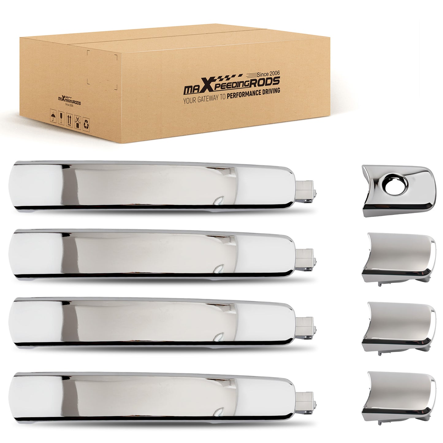 Door Handle 4Pcs Chrome compatible For Nissan Murano Rogue compatible For Infiniti FX35 80645-CA000