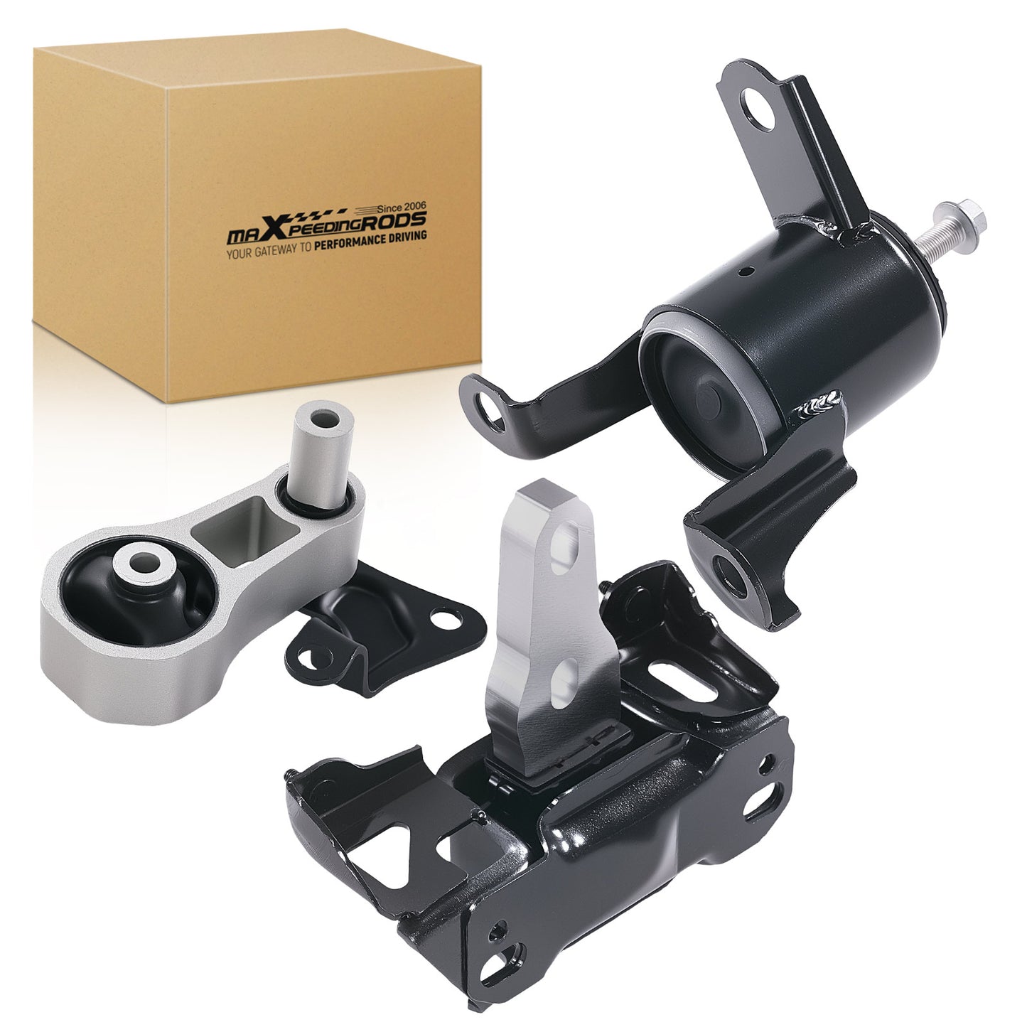Engine MotorTrans Mount Set compatible For Ford Fiesta 1.6L Manual Trans 2011-2017 A5566