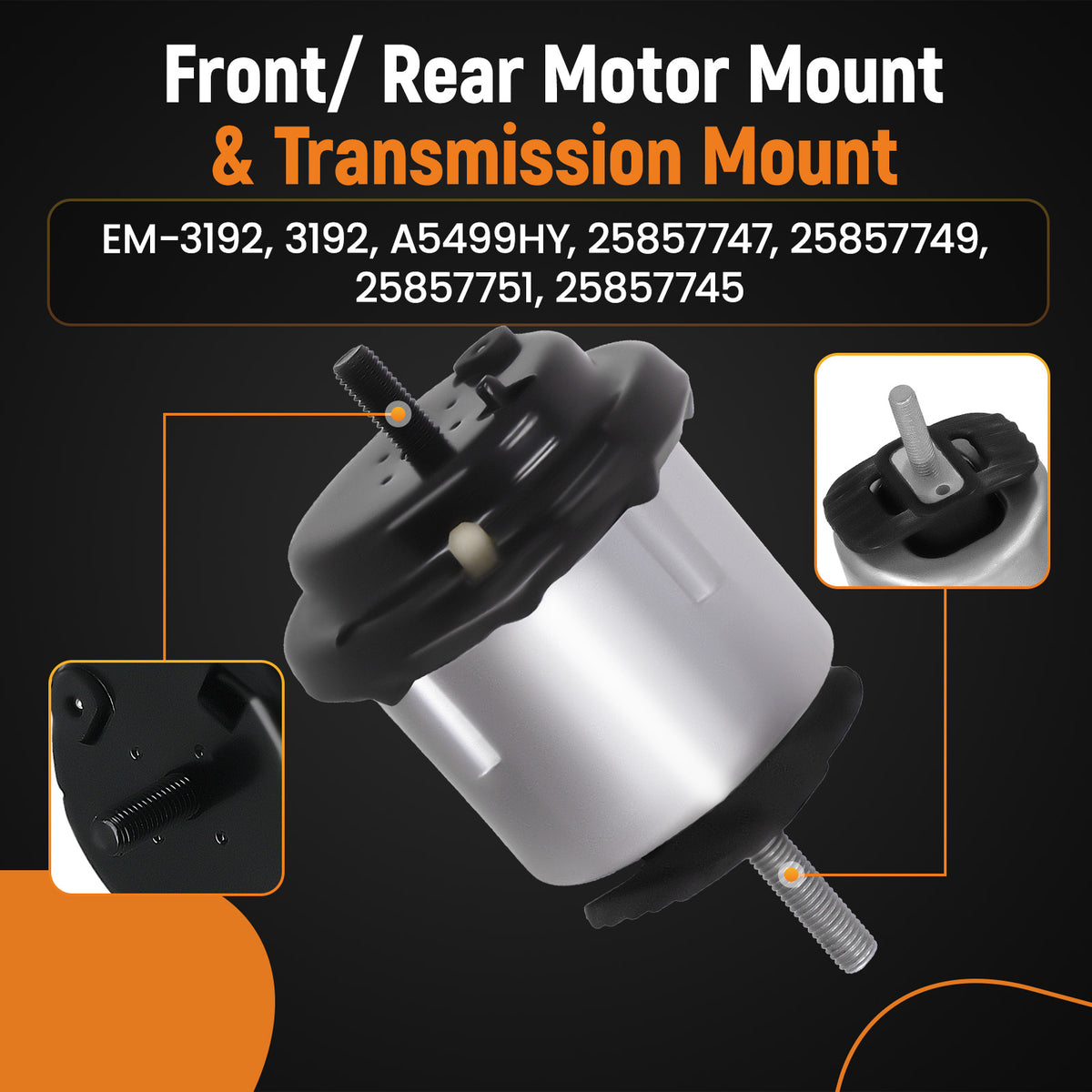 5Pcs MotorTrans Mount compatible For Buick Enclave 2008/ Compatible For GMC Acadia 2007-2008 A5426