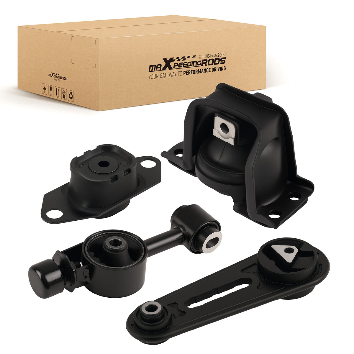 4Pcs Engine Motor Mount Kit Set compatible For Nissan Versa 2007-2012 Cube 2009-2014 1.8L
