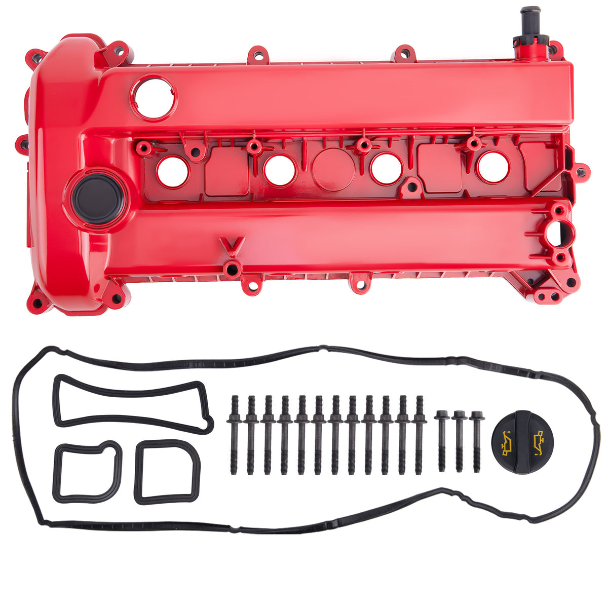 Aluminum Valve Cover Kit compatible For Mazda 3 2.0L 2.3L L4 DOHC 2006-2009 L3N510210C