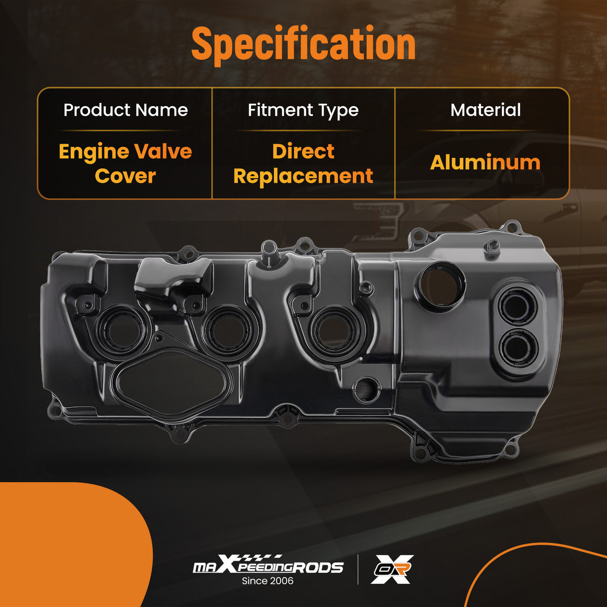 Left Aluminum Valve Cover Compatible For Ford Expedition F-150 Navigator 3.5L V6 2015-2017