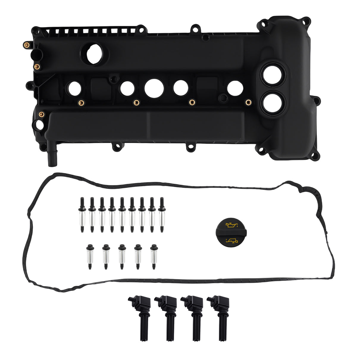 Engine Valve Cover4 Coils compatible For Ford Mustang Focus 2.0L 2.3L 2012-2020