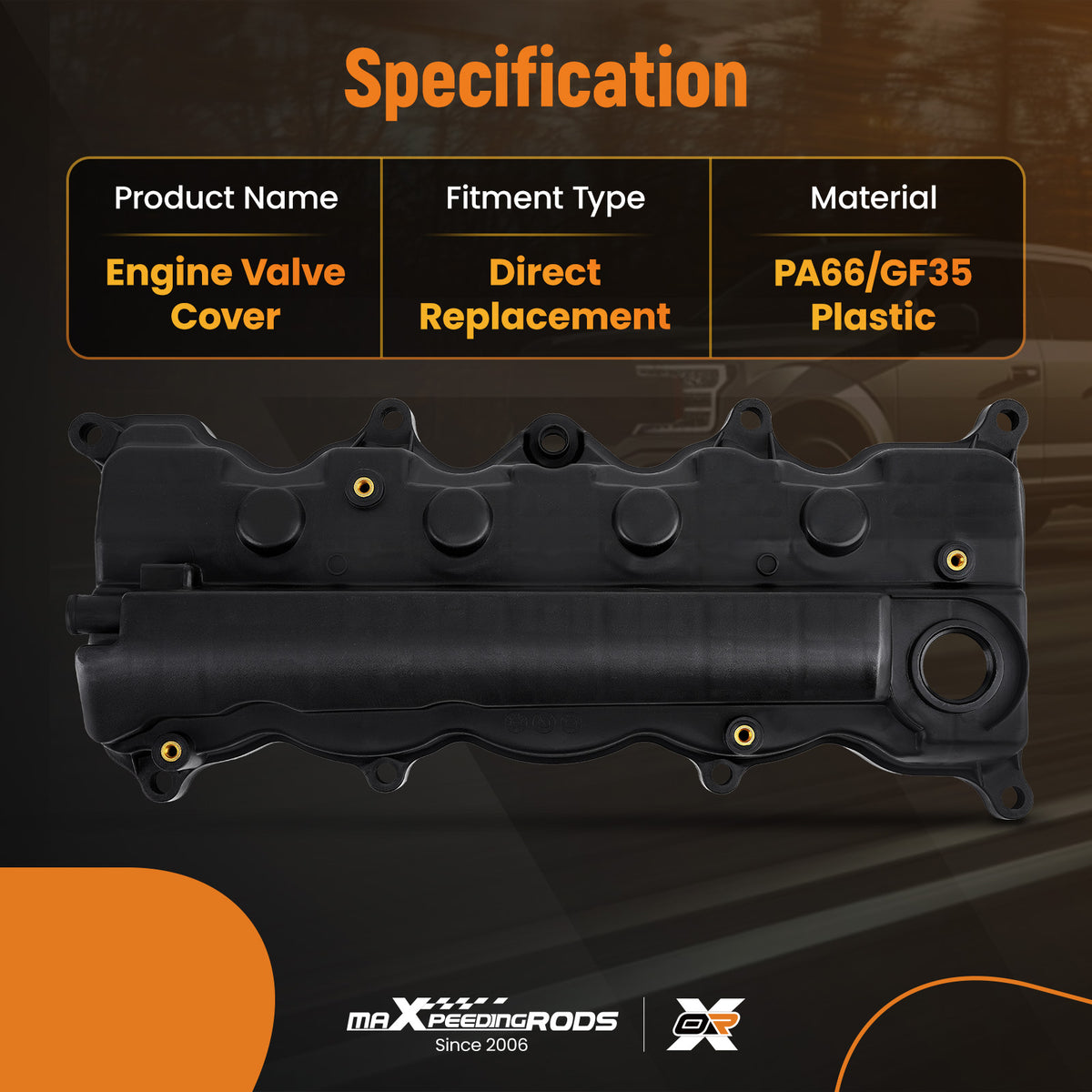 Engine Valve Cover w/ Gasket compatible For Honda Civic HR-V 2006-2019 1.8L 12310-RNA-A01