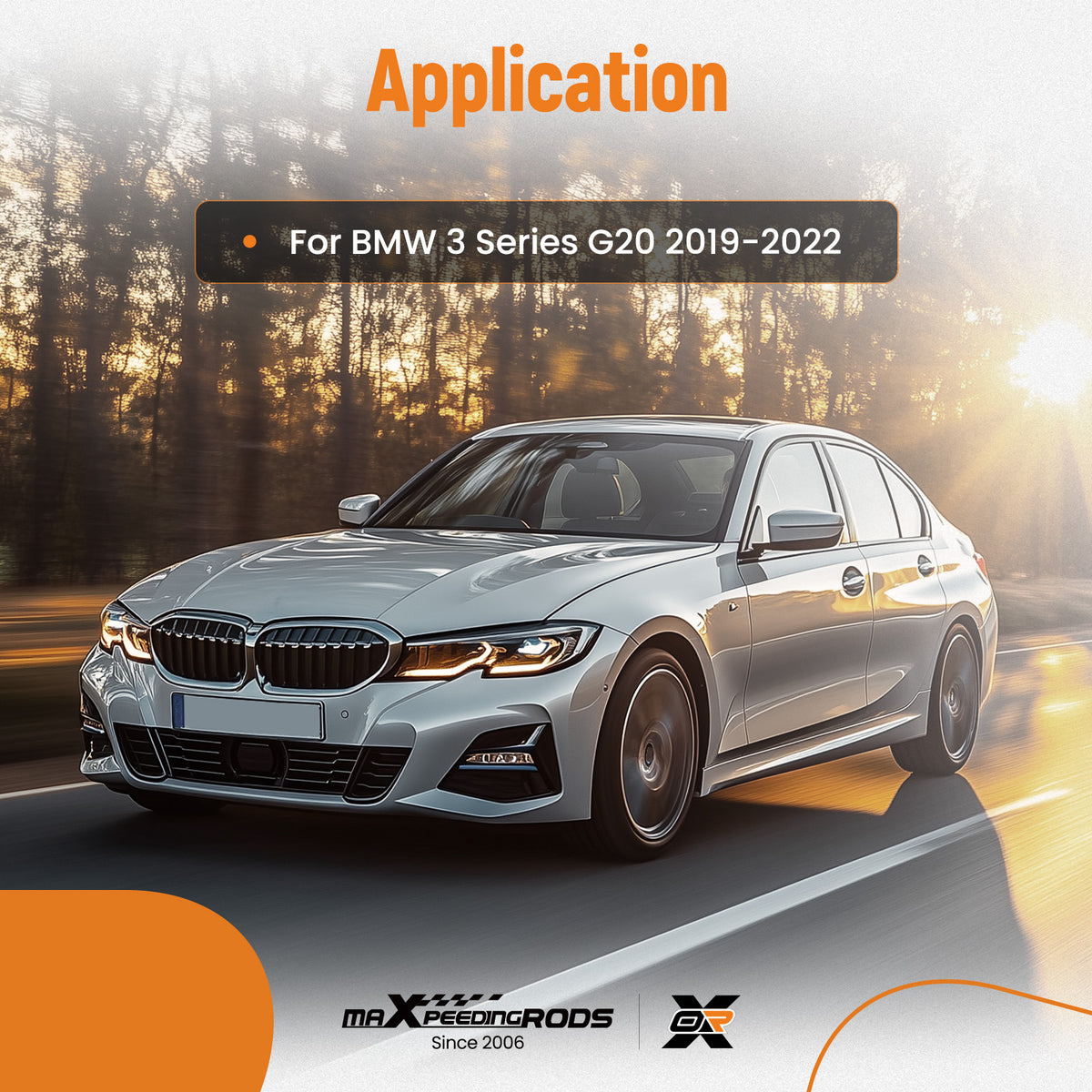 Front Aero Kit Extension compatible For BMW G20 330i M340i 2019-2022 Black 3PC Set