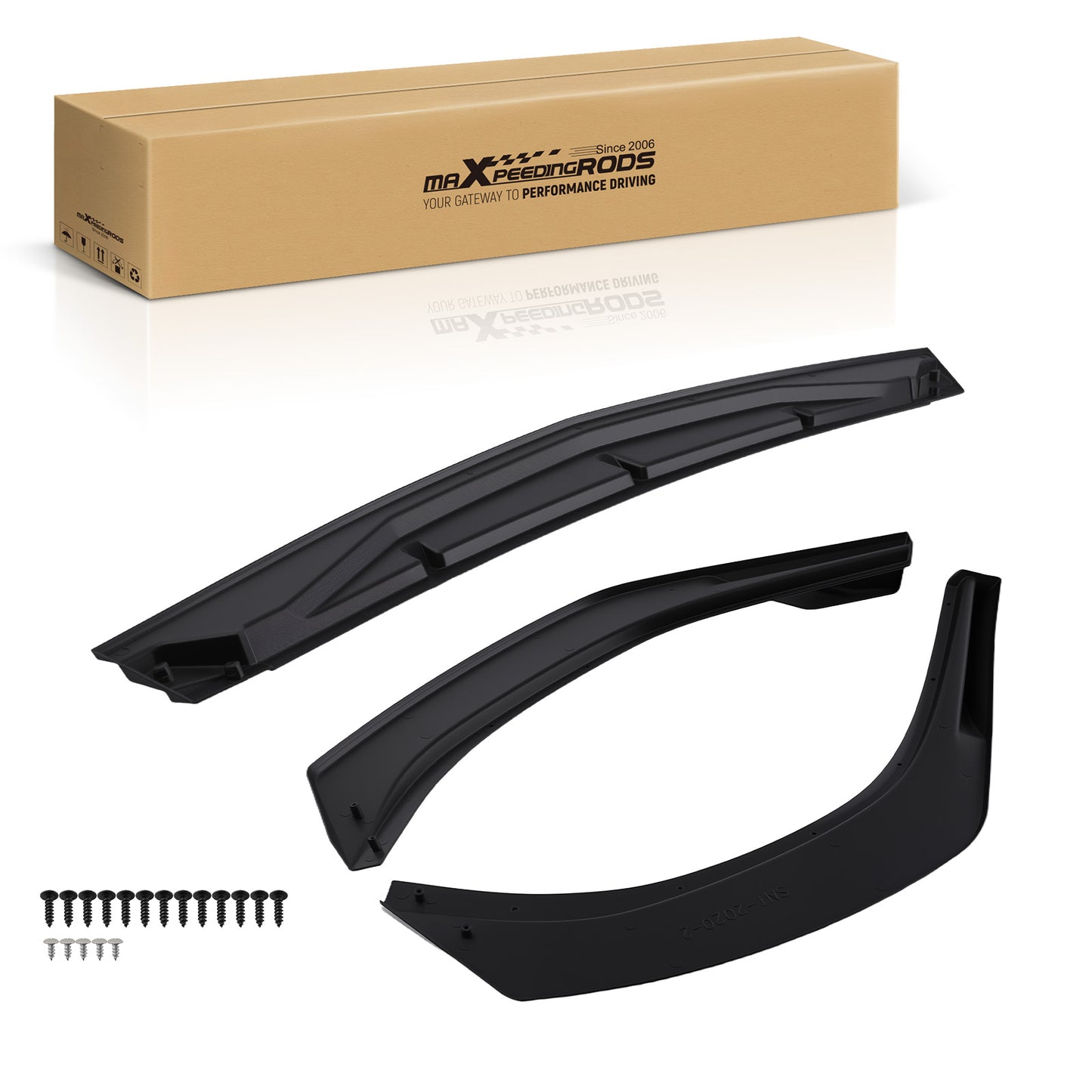 Bumper Front Lip M Style compatible For Hyundai Sonata 2020-2023 Lower Splitter Gloss Black