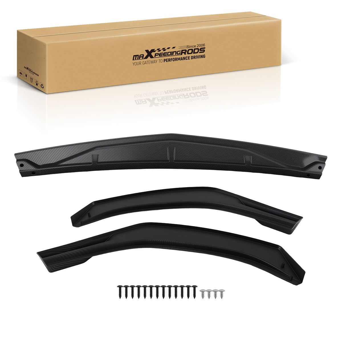 Aero Front Chin Spoiler compatible For Hyundai Sonata 2020-2023 Carbon Look Body Kit