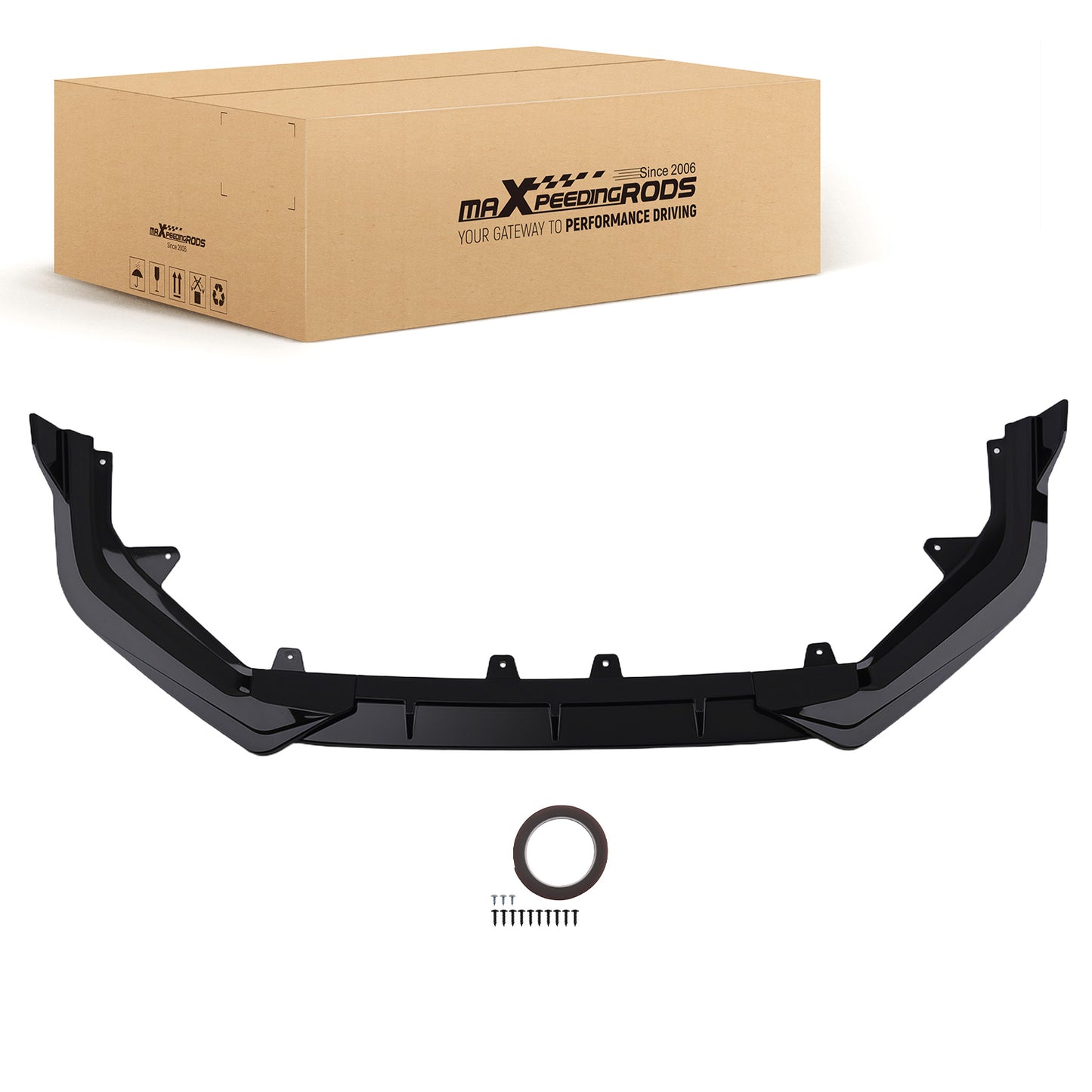 3PCS Black Kit compatible For Honda Civic 11th Generation 2022+ Front Lower Bumper Lip