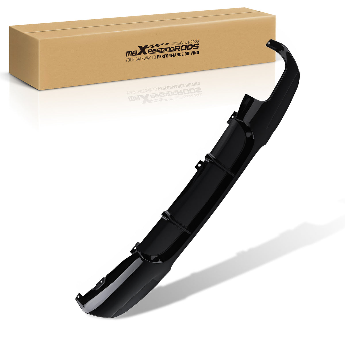 Black M Style Lip compatible For BMW E90 E91 M-Sport 2005-2013 PP Twin Exhaust PerFormance