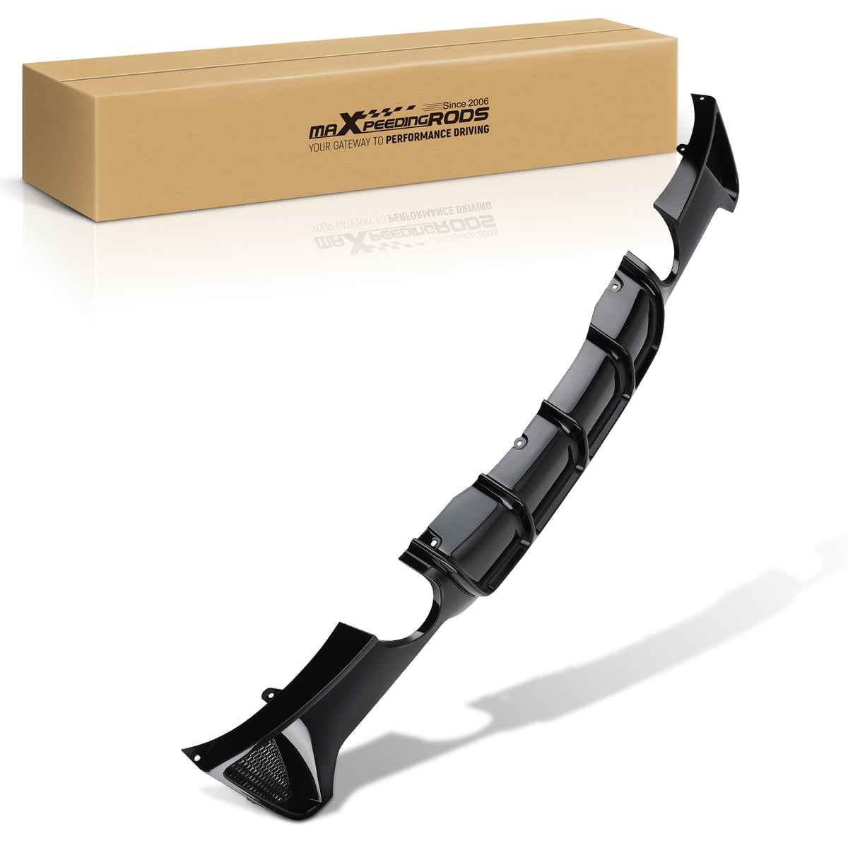 Black Rear Diffuser Compatible For BMW 4 Series F32 F33 F36 M Sport 2014-20 Bumper Lip Kit