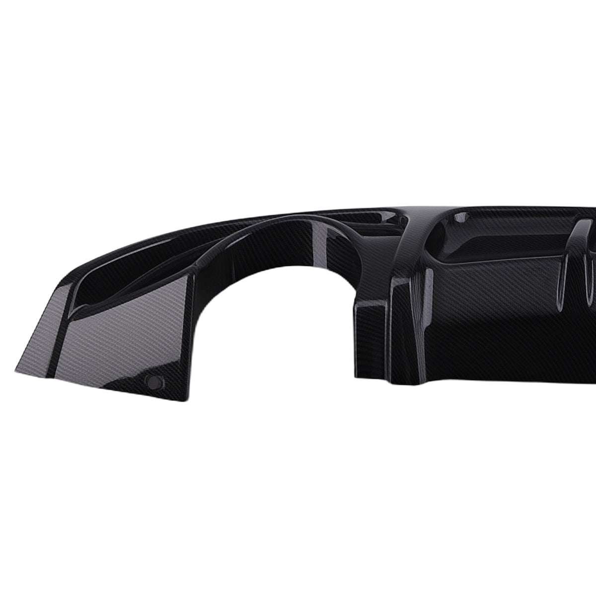 Carbon Fiber Rear Bumper Spoiler Diffuser LED W/Light compatible For Infiniti Q60 2017-2022