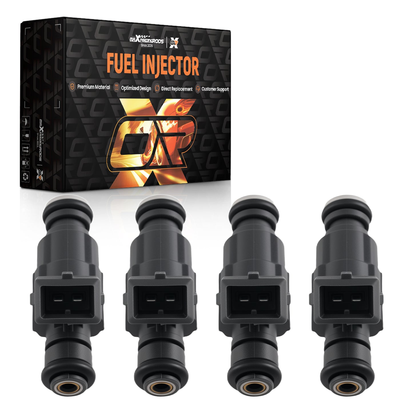4PCS Fuel Injectors compatible For Volkswagen CrossFox 1.6L 2011-2015 032906031P FJ1326