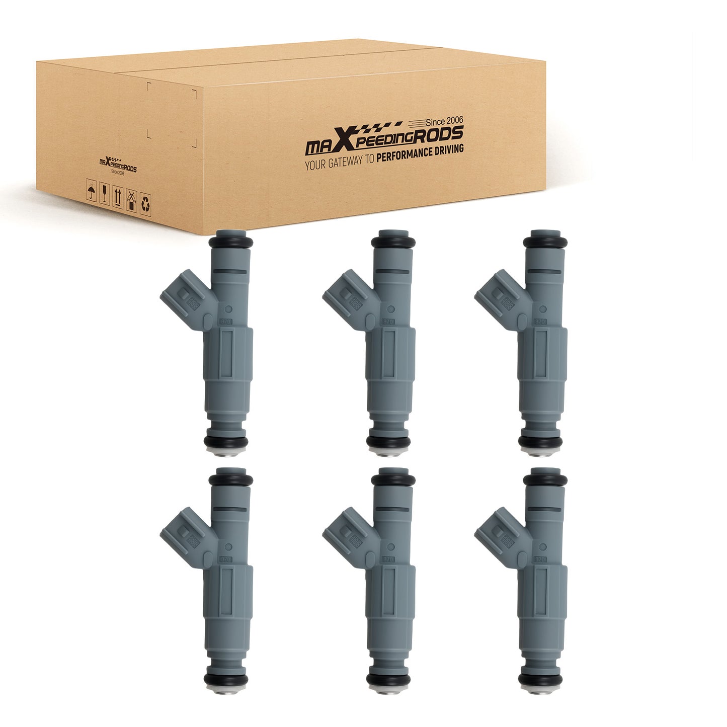 6PCS Fuel Injector compatible For Pontiac Grand Prix GT 3.8L V6 2004-2007 12576416