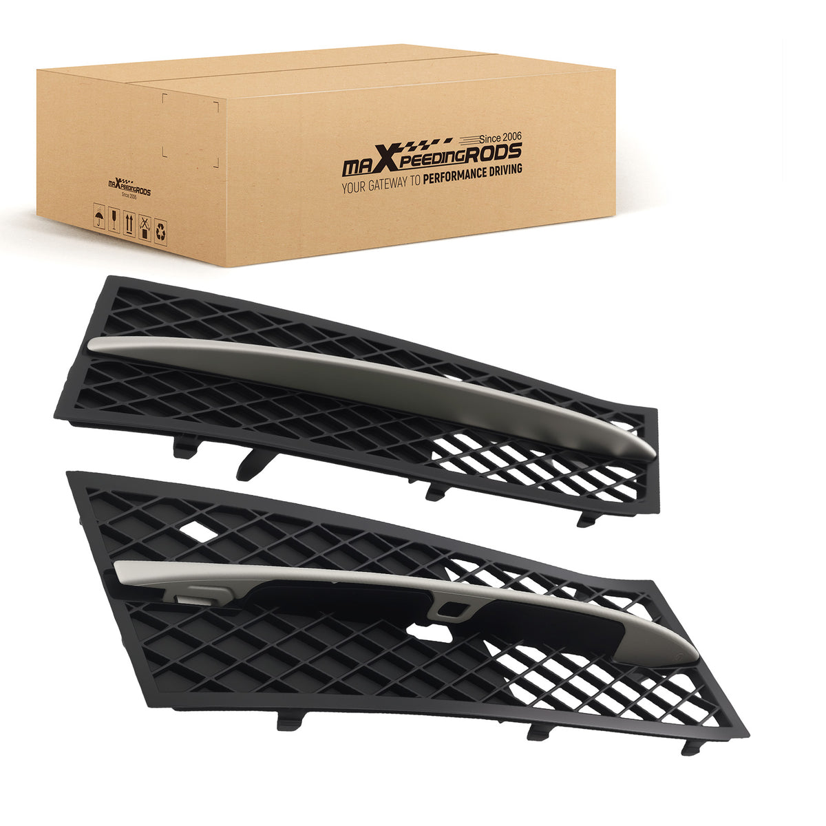 Front Bumper Fog Grille Cover compatible for BMW F10 F11 528i 535i 550i xDrive 2011-2013