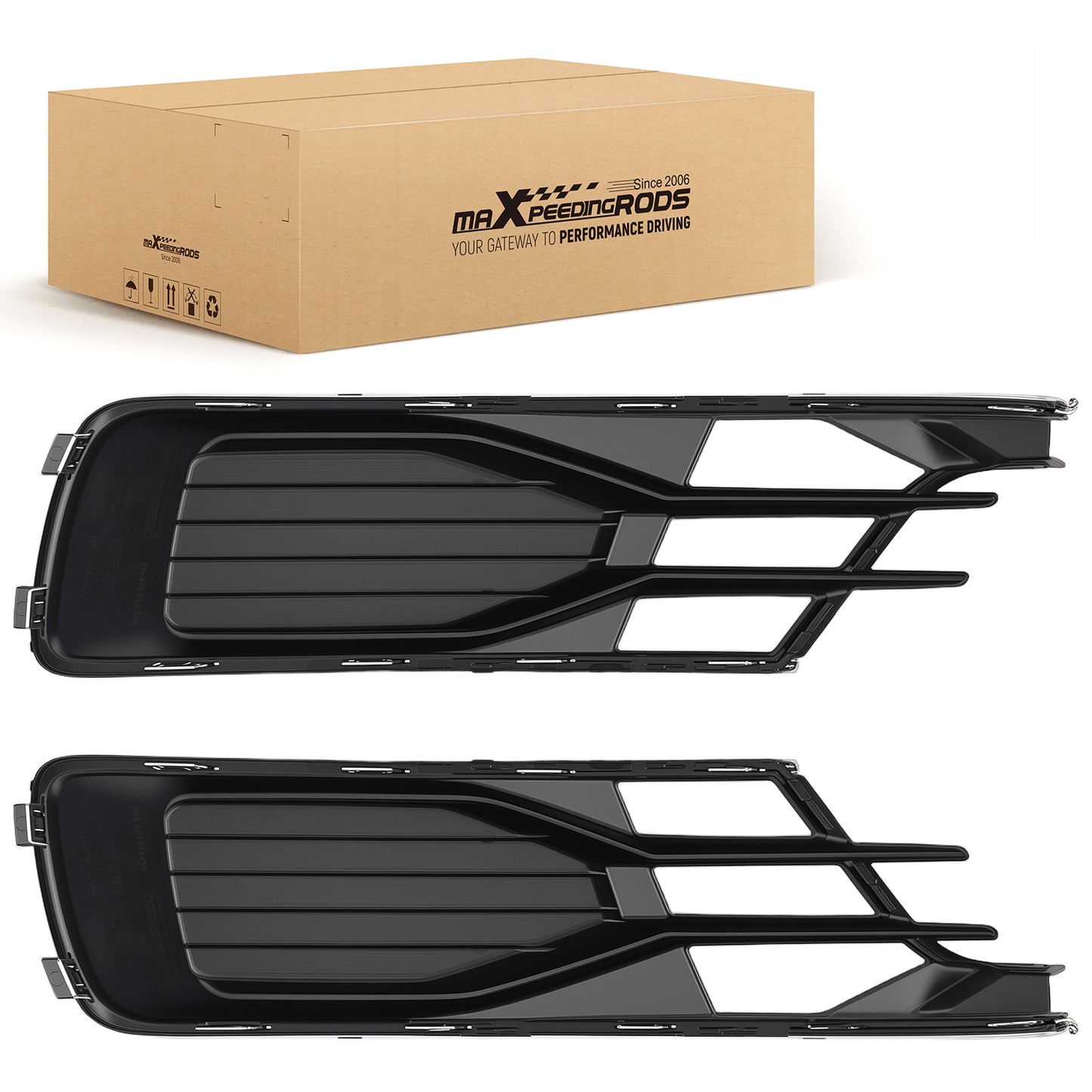 Left Right Front Bumper Fog Grille Cover compatible For Audi A6 C7 2015-2018 4G0807647T94