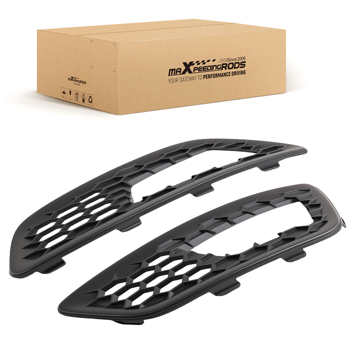 Front Bumper Fog Lamp Grille Cover compatible for Ford Focus 1.0L 2.0L 2015-2017 FO2592236C