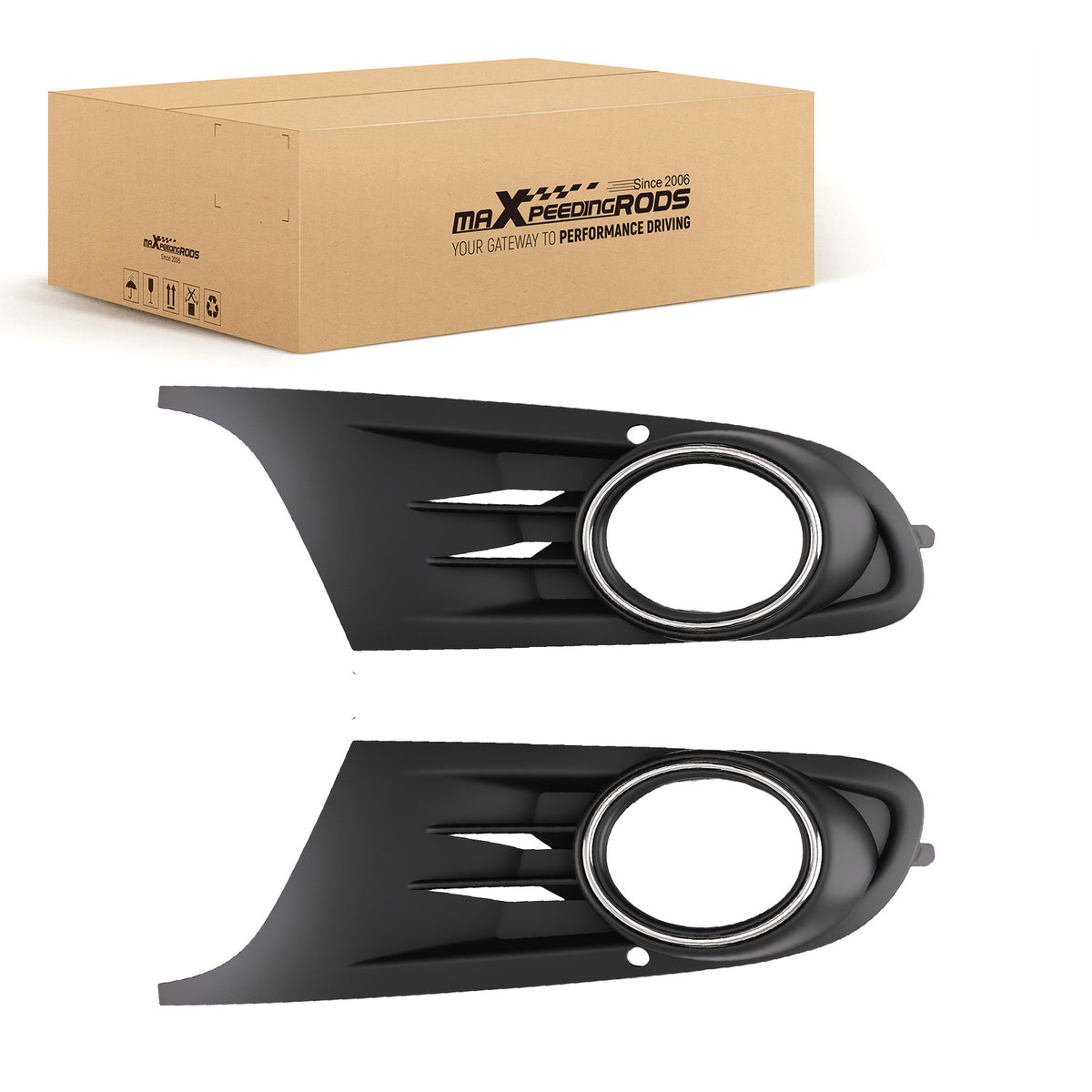 Bumper Fog Lamp Cover compatible for Volkswagen Golf GTI 4-Door 2013 5K0853665 5K0853666