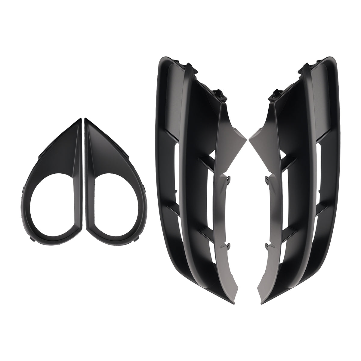 4PCS Front Bumper Fog Light Cover compatible For Audi Q7 2010-2015 4L0807681B 4L0807682B