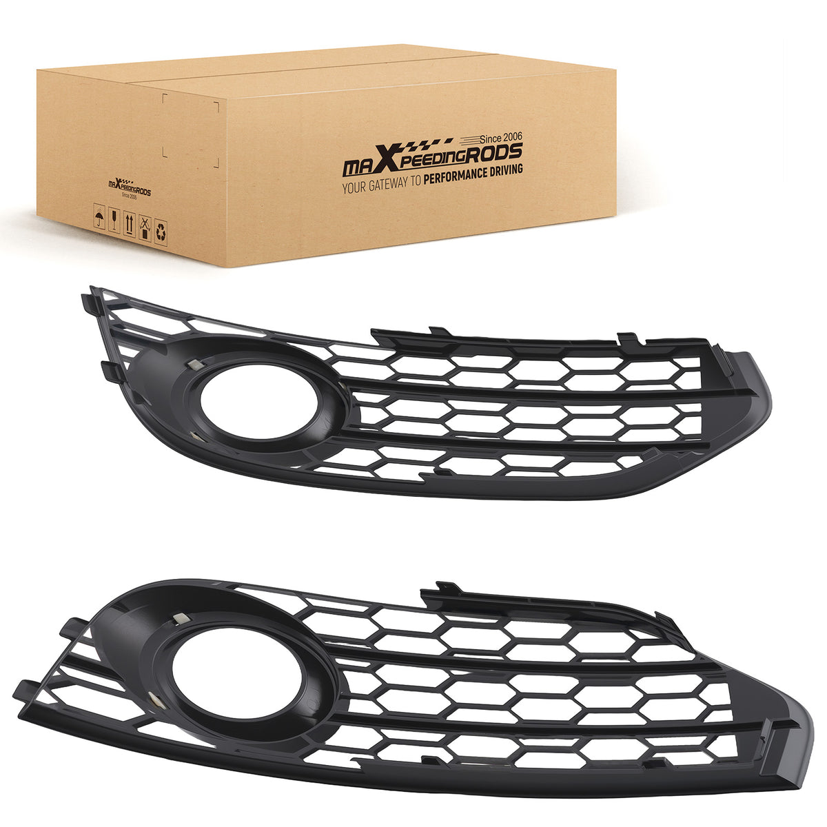 Front Bumper Fog Grille Cover compatible For Audi A4 B8 B8.5 Allroad 2010-2015 8K0807681H