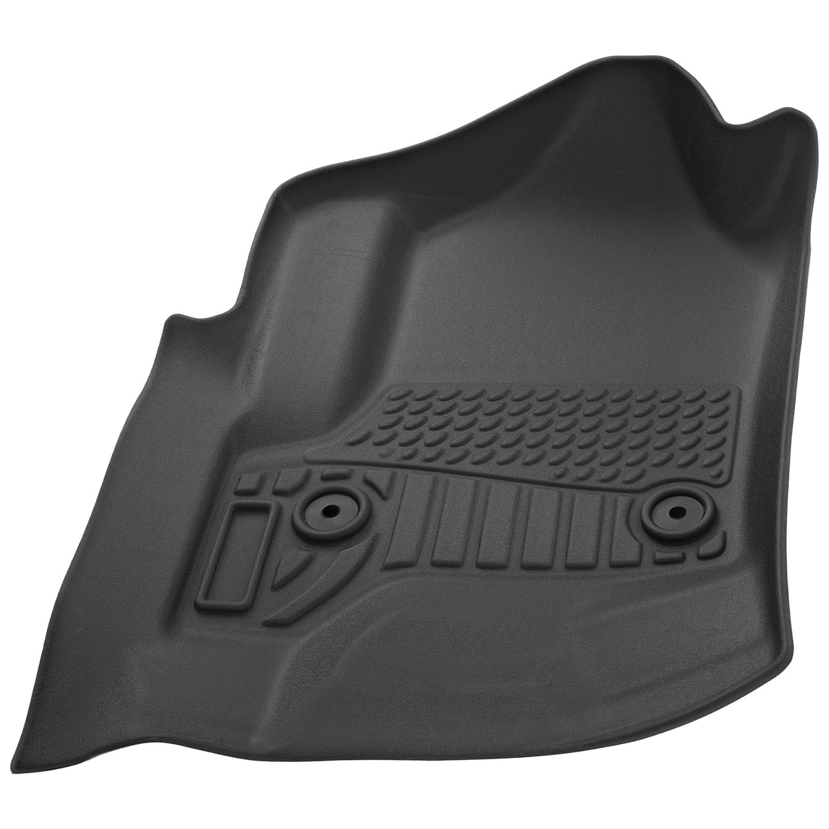 All- Weather Floor Mat Set compatible For Silverado 2500HD 2015-2019 Heavy Duty Rubber