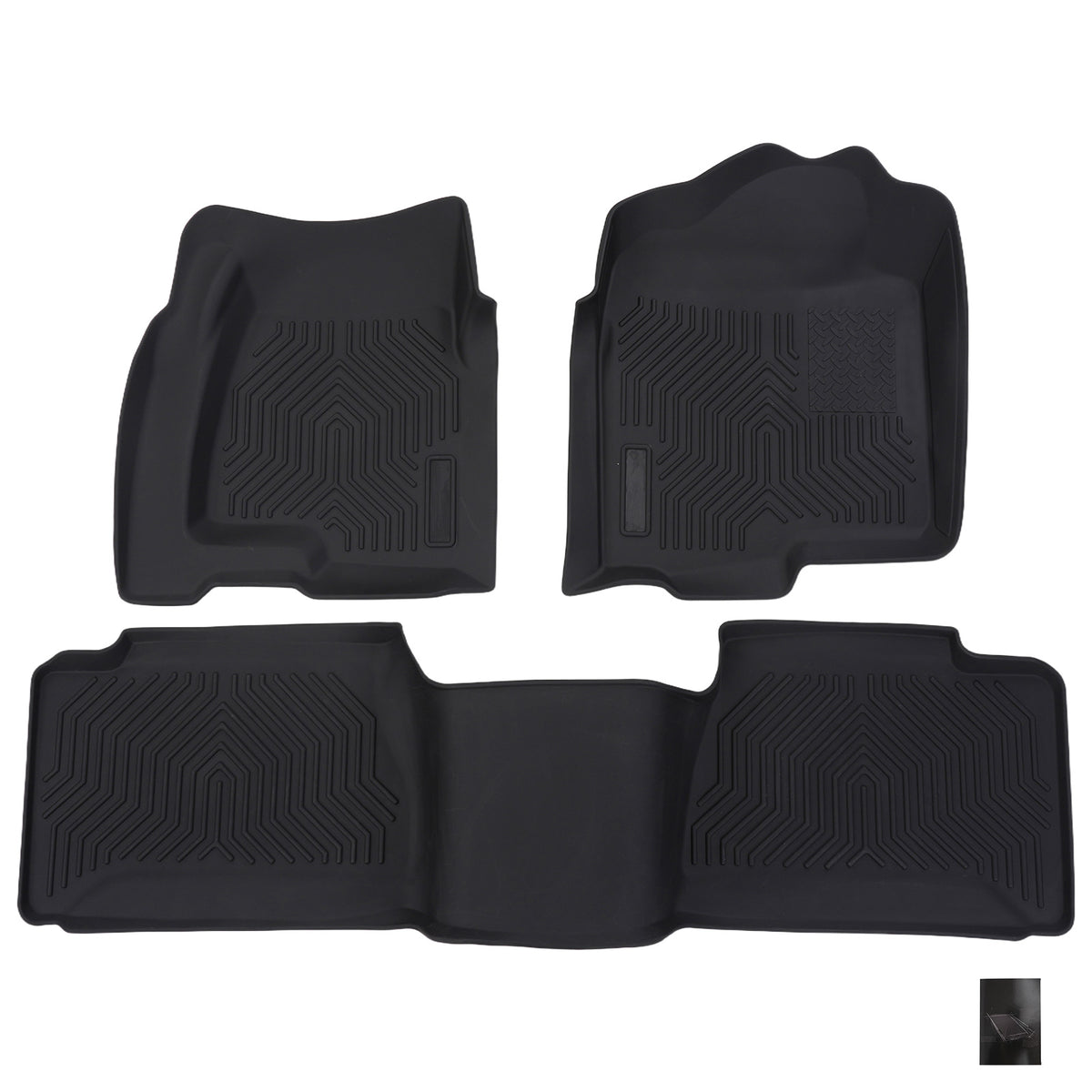 All Weather Floor Mats compatible For Silverado GMC Sierra 1500 2500 99-07 Extended Cab TPE