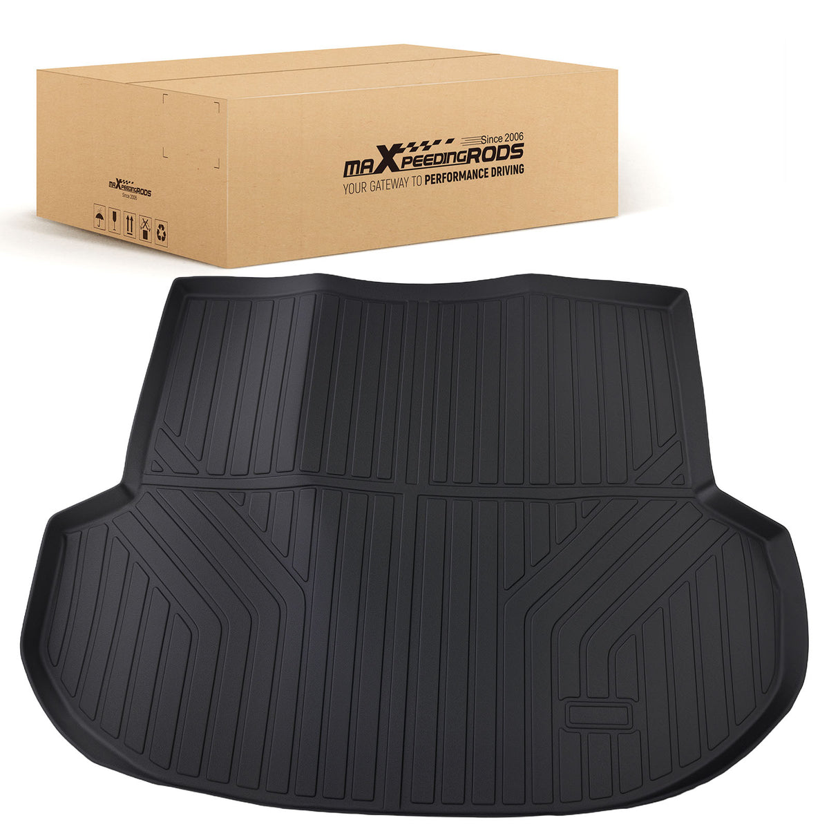 Cargo Liner Trunk Mat compatible For Hyundai Santa Fe 2021-2023 Cargo Black TPE Non-slip