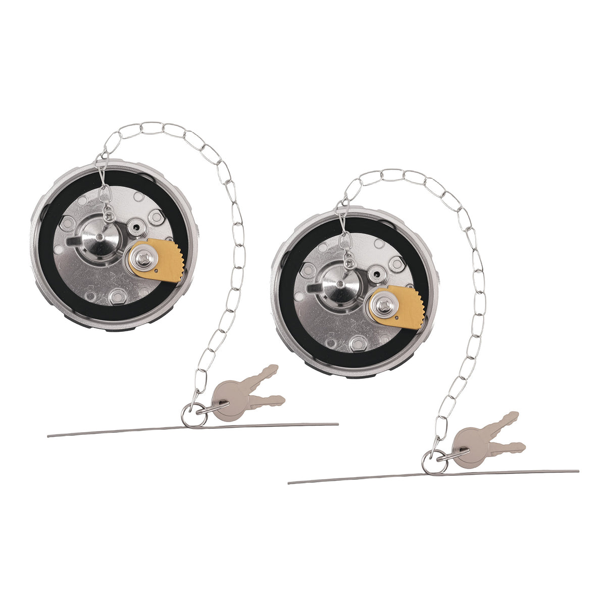 7/2 Aluminum Locking Fuel Tank Cap compatible For Freightliner Kenworth 572.1036 with Keys