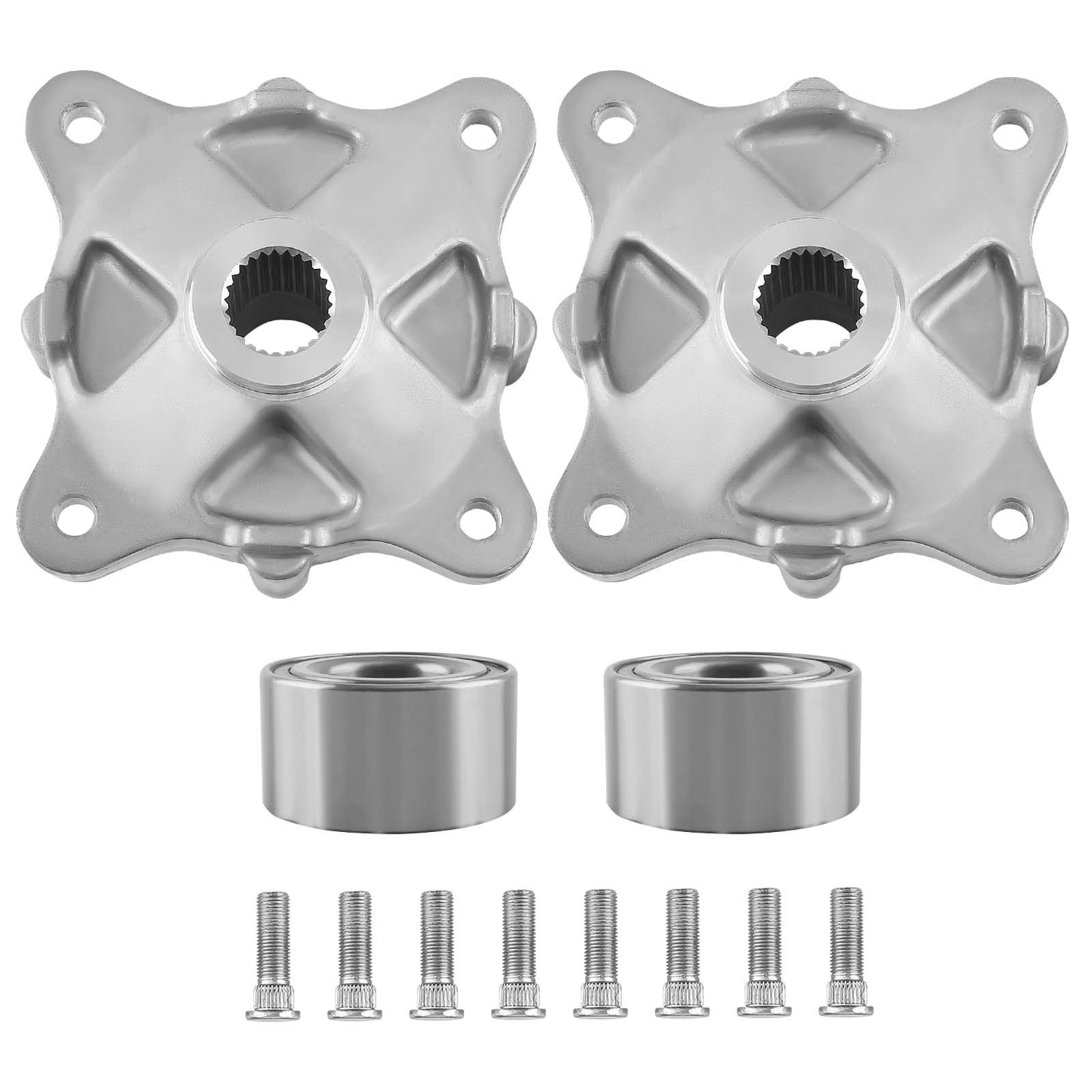 2 Rear Wheel Hub w/Bearing Bolt compatible For Polaris RZR 800 EFI EPS 2011-2012 3514635