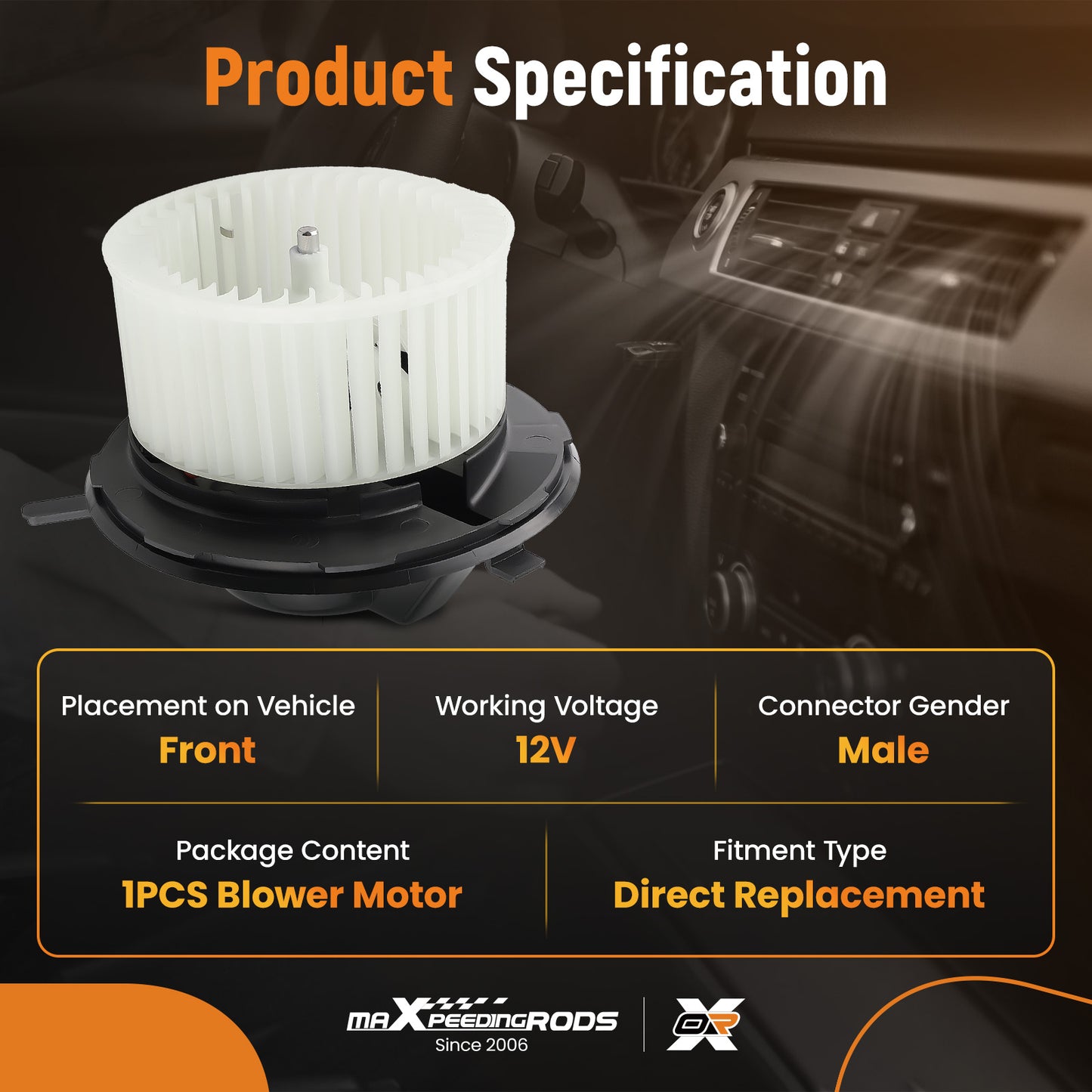 A/C Blower Motor Fan compatible For Audi A3 compatible For VW Jetta/GTI/Passat/Tiguan ?1K1-819-01